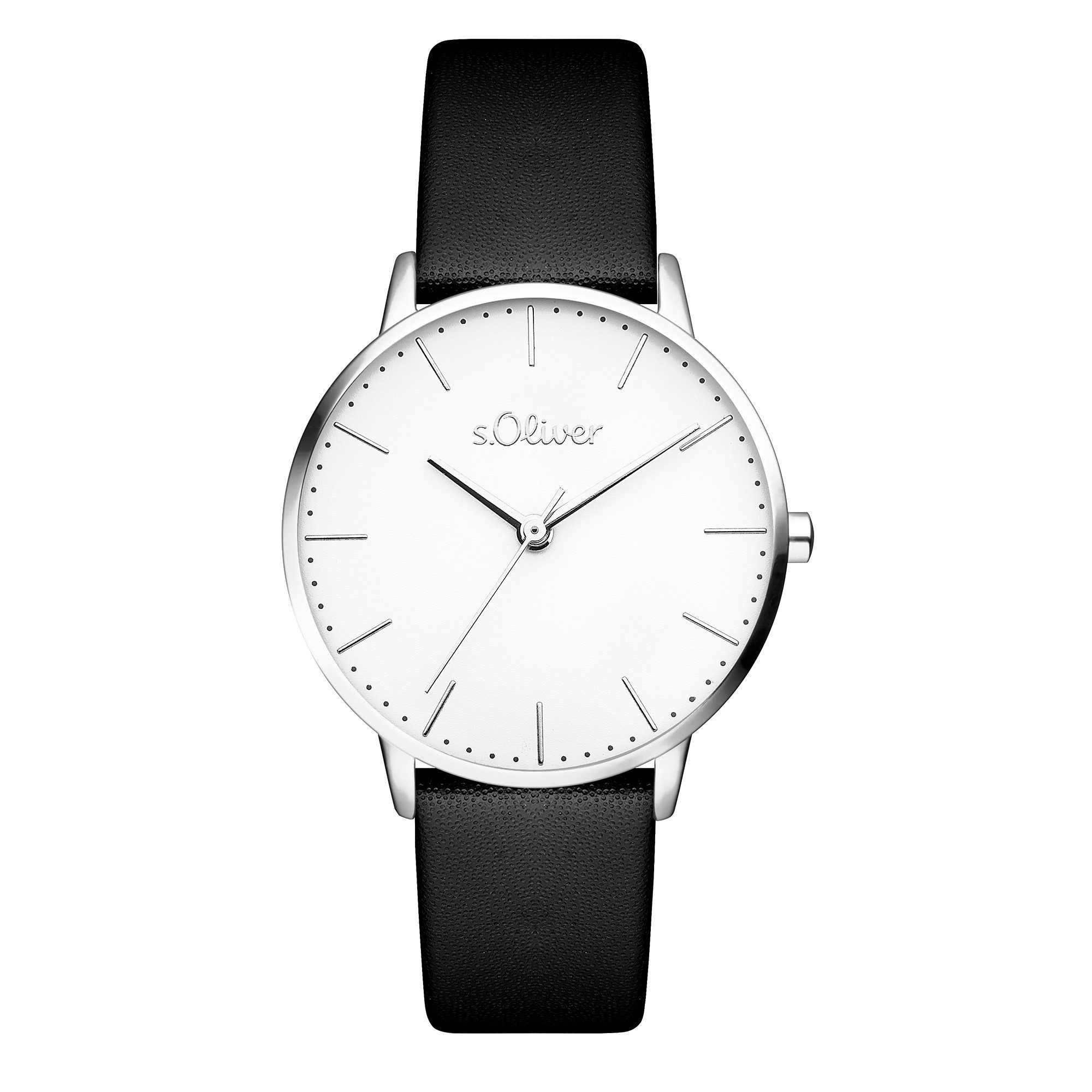 s.Oliver Quarzuhr Modern Basics SO-4467-LQ, Armbanduhr, Damenuhr, analog