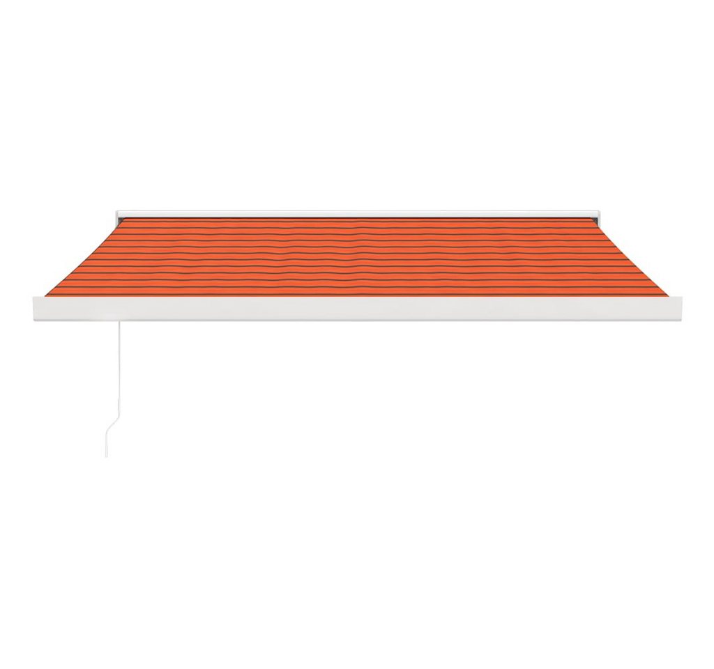 Thumbnail - vidaXL Markise Markise Einziehbar Orange und Braun 3,5x2,5 m Stoff & Aluminium (1-St)