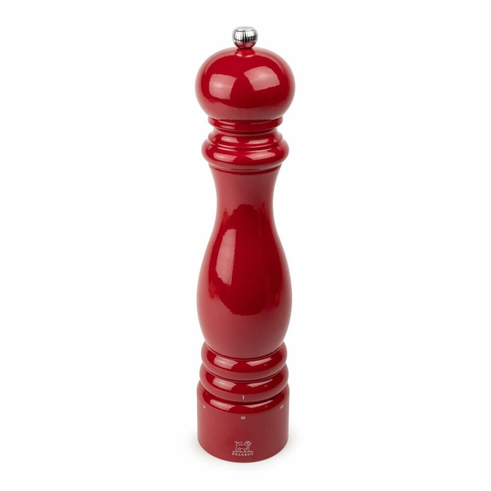 PEUGEOT Salzmühle PARIS 30cm Passionsrot Lackiert Buchenholz Stahlmahl Manuell