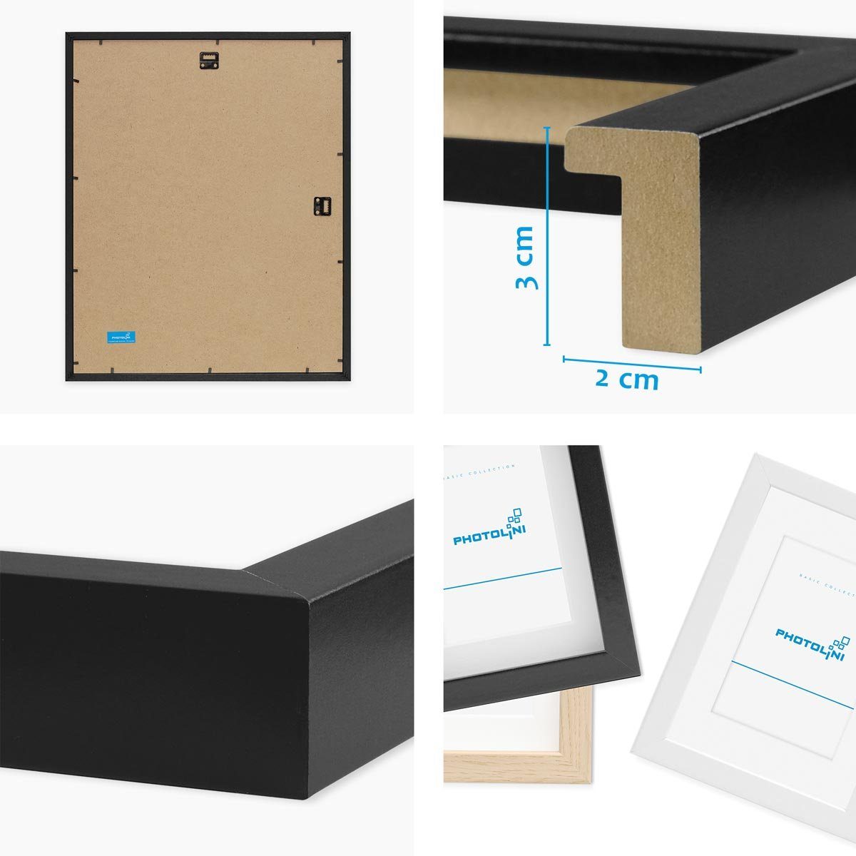 PHOTOLINI Bilderrahmen 3D-Rahmen mit Passepartout / günstig online kaufen