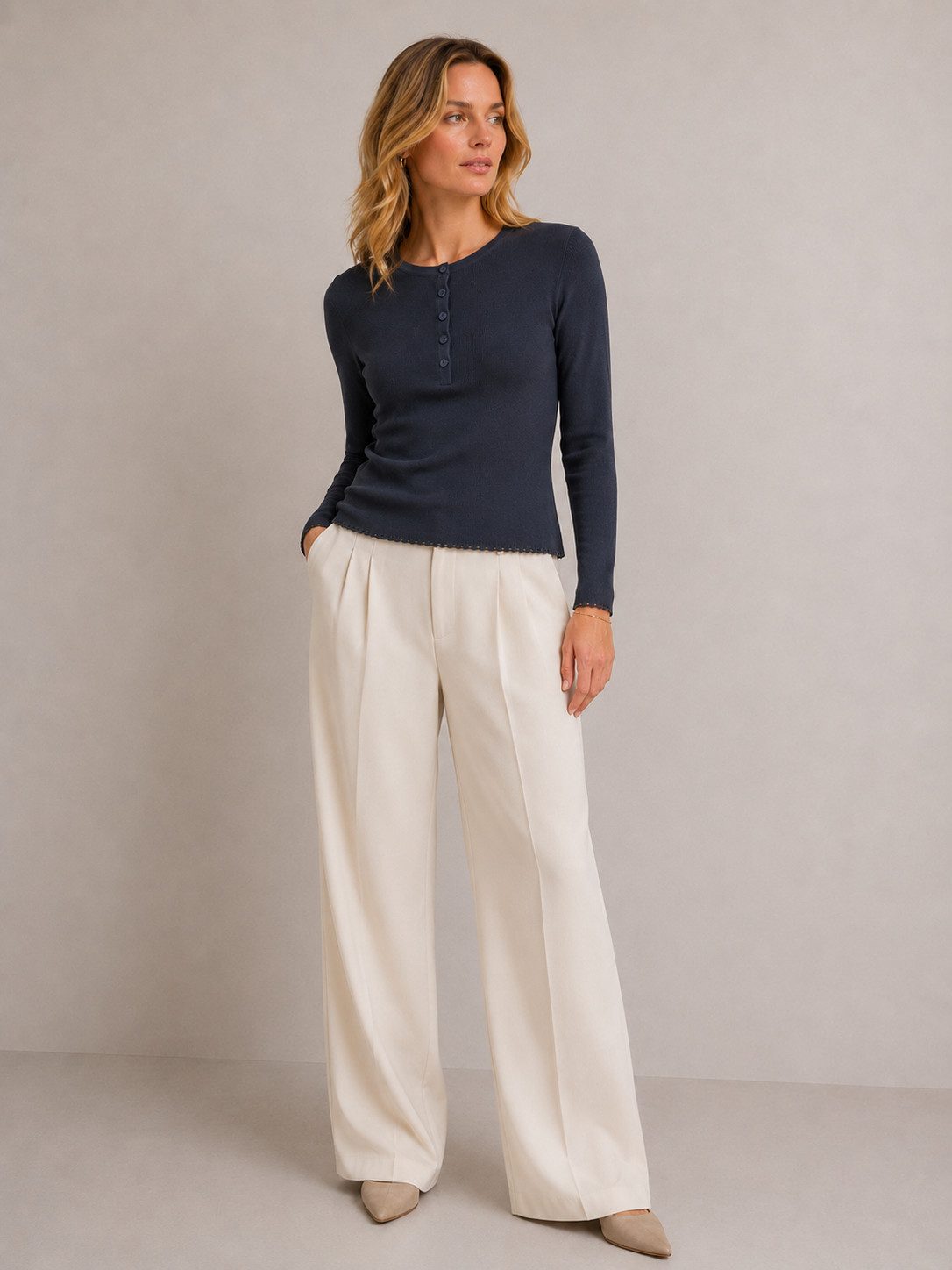 Mos Mosh Rundhalspullover MMAliz Caliz Plain LS Knit