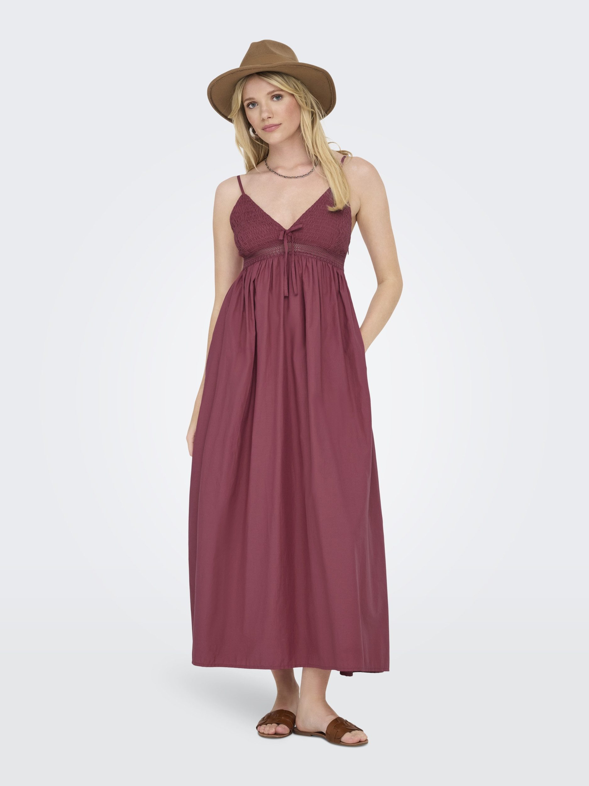 ONLY Midikleid ONLBRIAR STRAP LONG DRESS WVN