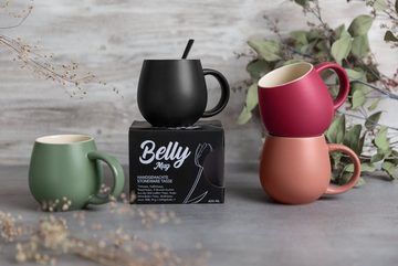 Sallys Tasse Belly Mug, handgemacht aus 400 ml, langer Wärmespeicher durch 100 % Steingut