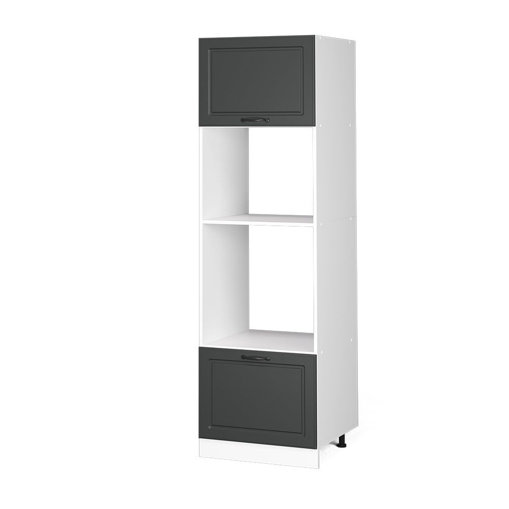 Vicco Mikrowellenumbauschrank R-Line, Anthrazit Landhaus/Weiß, 60 günstig online kaufen