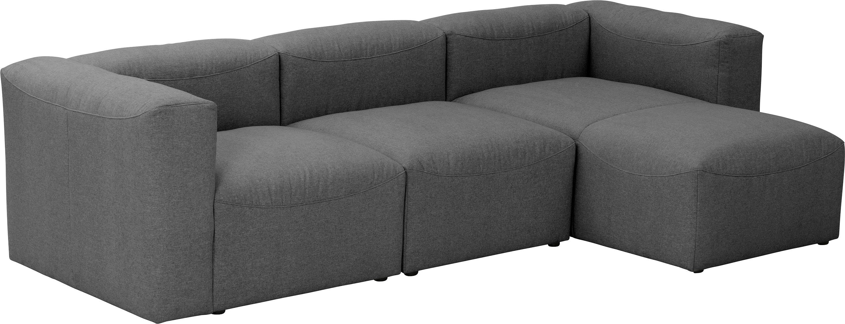 aus 3 Ecksofa Lena, anthrazit 02 3 kombinierbar Spar-Set Max individuell Winzer® Sofa-Set Teile, Sitz-Elementen,