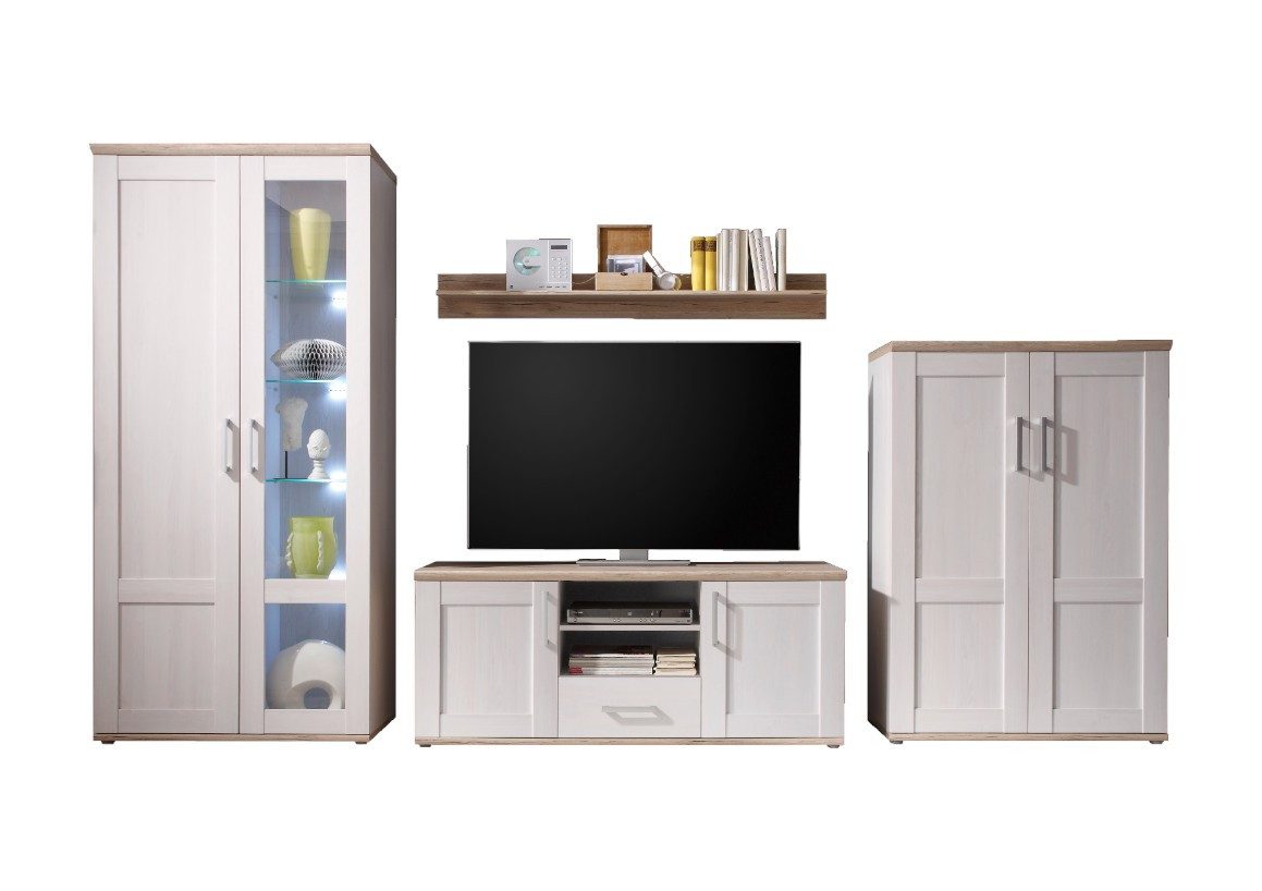 moebel-dich-auf Wohnwand ELEGANCE, (in Sibiu-Lärche Nb. Absetzung: San Remo günstig online kaufen