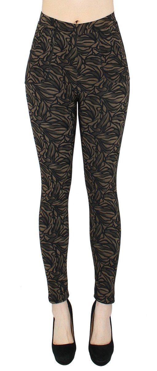 dy_mode Thermohose Gefütterte Thermo Hose Damen Thermo Leggings mit Innen-Fleece mit elastischem Bund