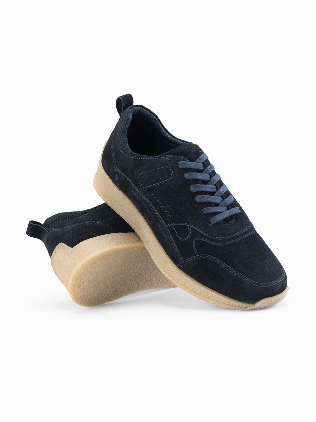 OMBRE Leichte, sportliche Herren-Sneaker aus Wildleder Sneaker atmungsaktives Mesh-Innenfutter