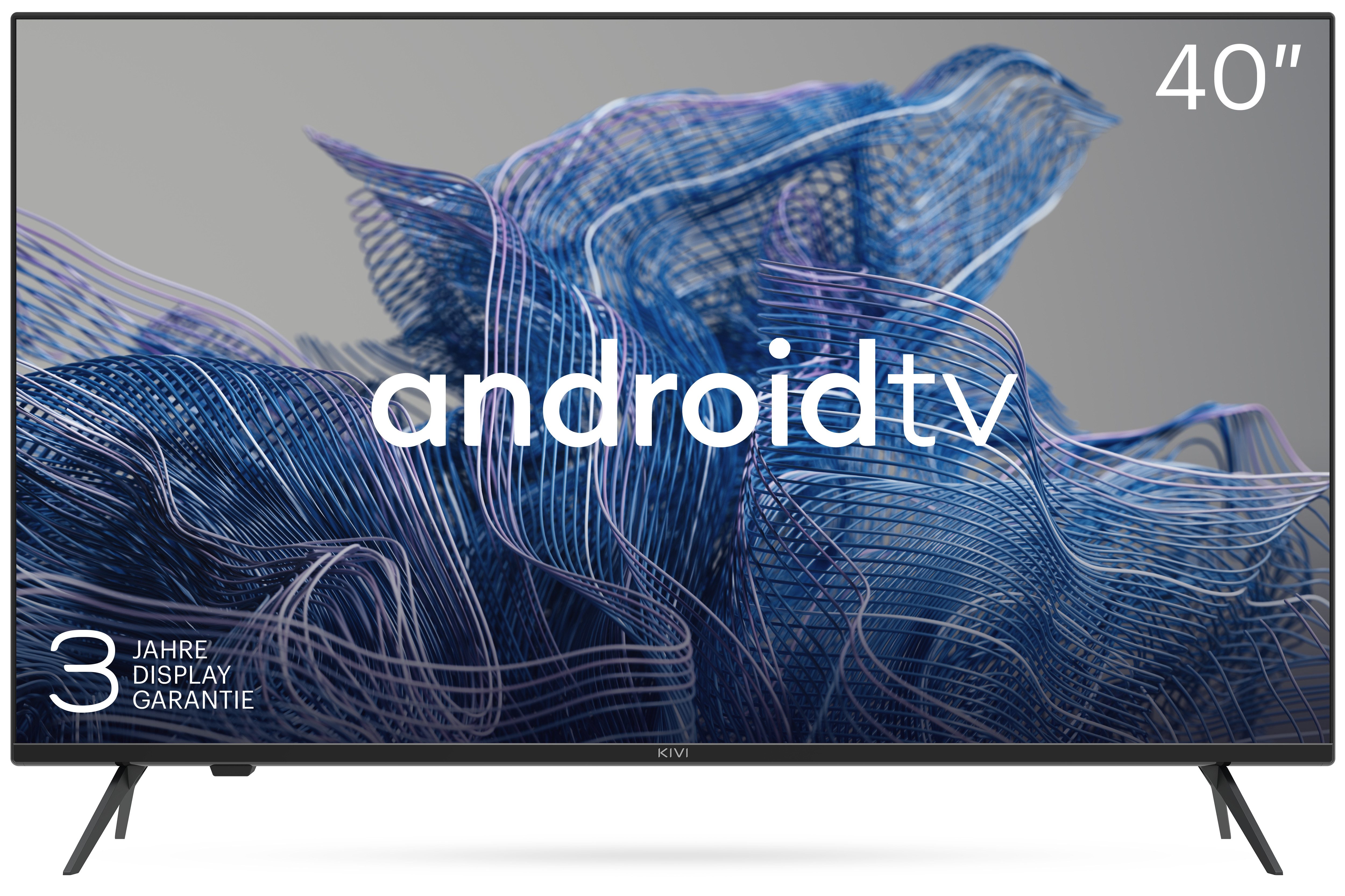 KIVI 40F750NB LED-Fernseher (80,00 cm/40 Zoll, Full HD, Smart-TV, Android TV, Bluetooth, JVC Lautsprecher, Hbb TV, Sprachsteuerung, 3x HDMI, 2x USB)