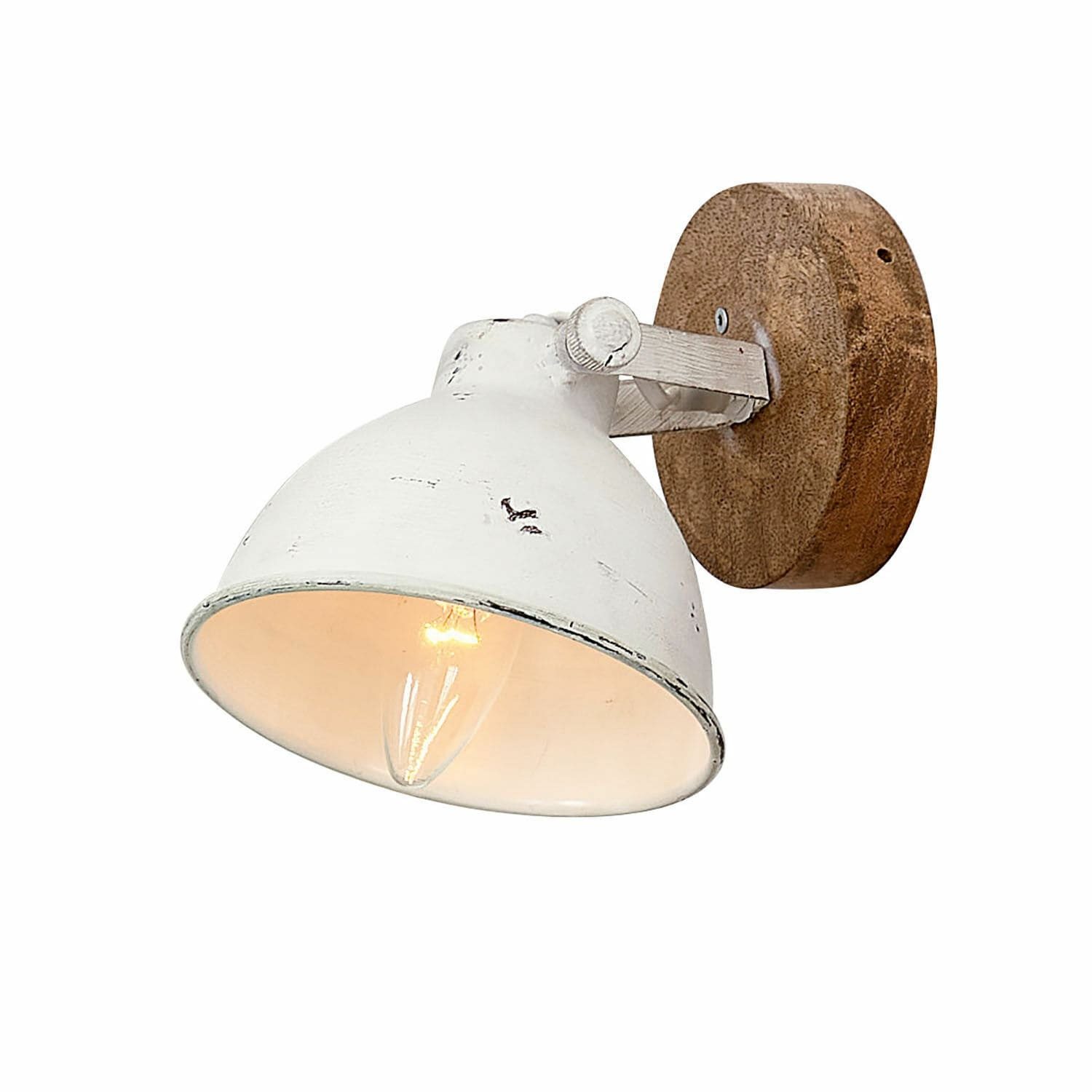 Mirabeau Wandleuchte Wandlampe Ballée antikweiß/braun günstig online kaufen