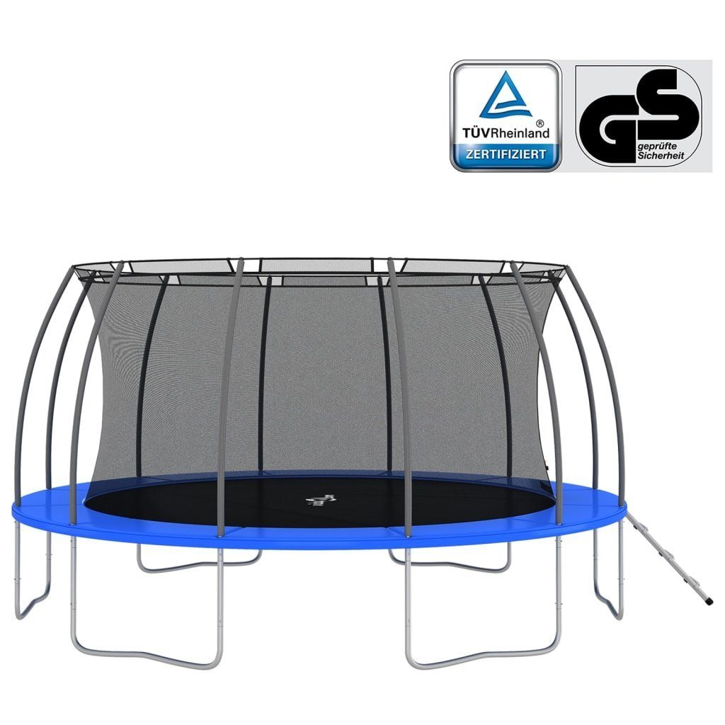 Trampolin-Set cm 488x90 kg Steckdose 150 Rund vidaXL