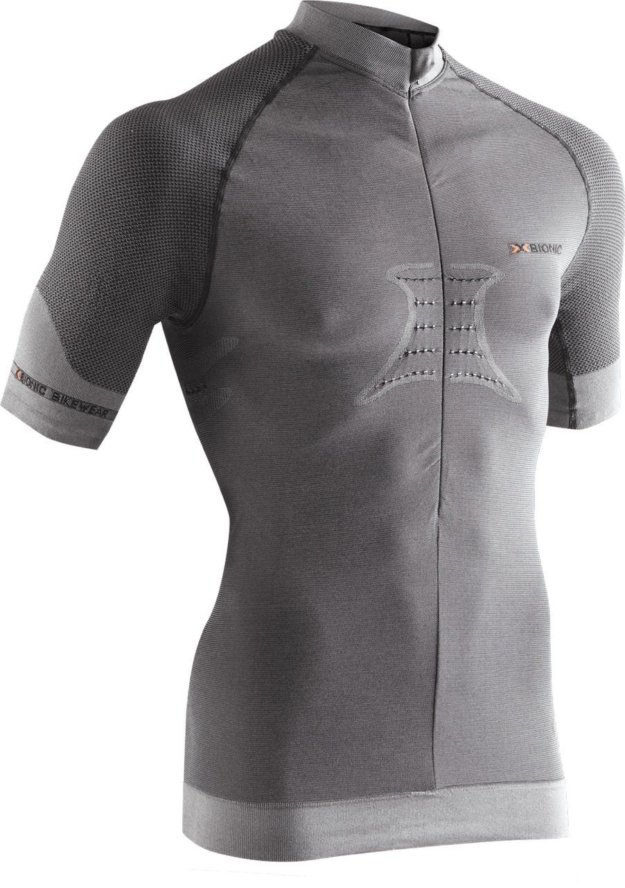 X-Bionic T-Shirt Fahrrad-Shirt Fennec 4.0 Full Zip grau Herren