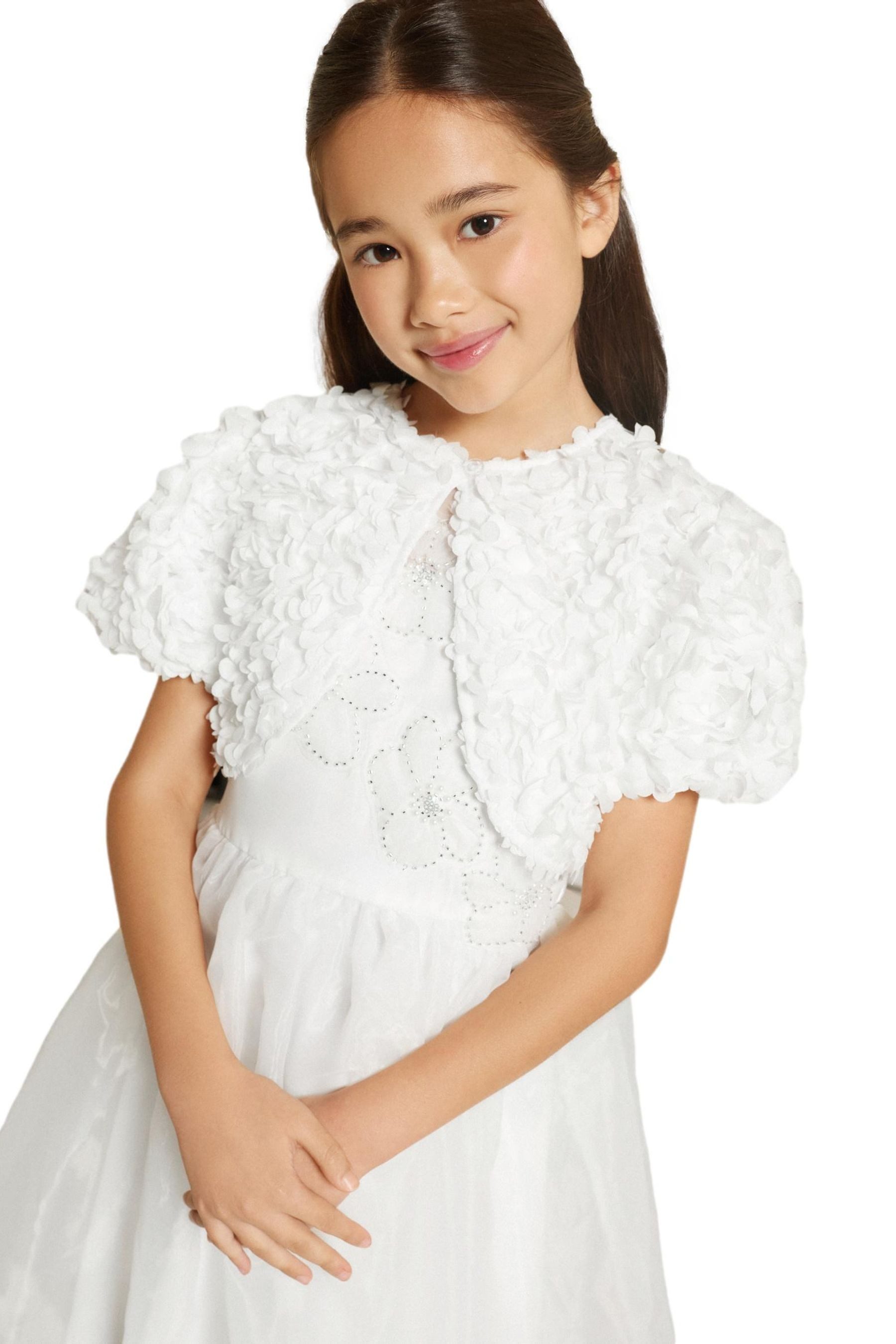 Strickjacke Lipsy Festliche Bolero-Strickjacke, 3D-Blume