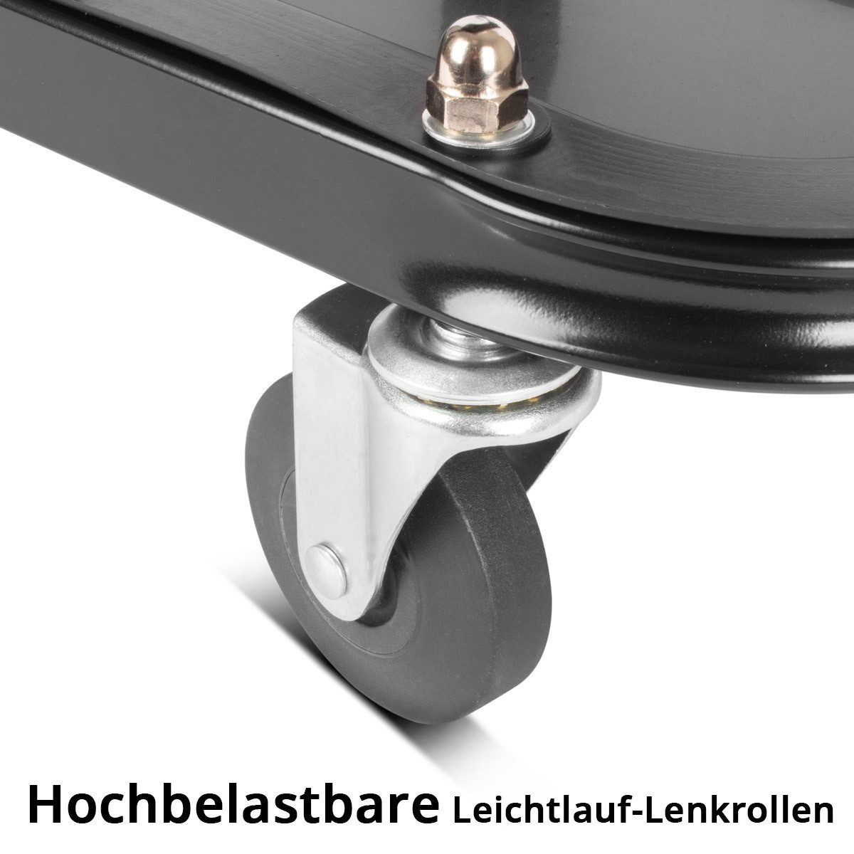 STAHLWERK Werkzeugwagen Mobiler Werkstatthocker 118 kg Werkstattsitz rollbarer Werkstattstuhl, (Set, Einzelartikel)