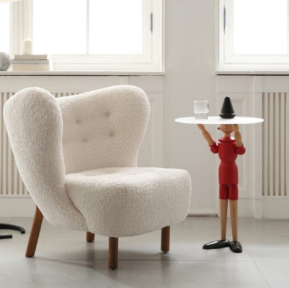 JVmoebel Sessel Weiß Sessel Design Relax Textil Lounge Luxus Club Polster Sitzer (1-St., Nur Sessel), Made in Europe