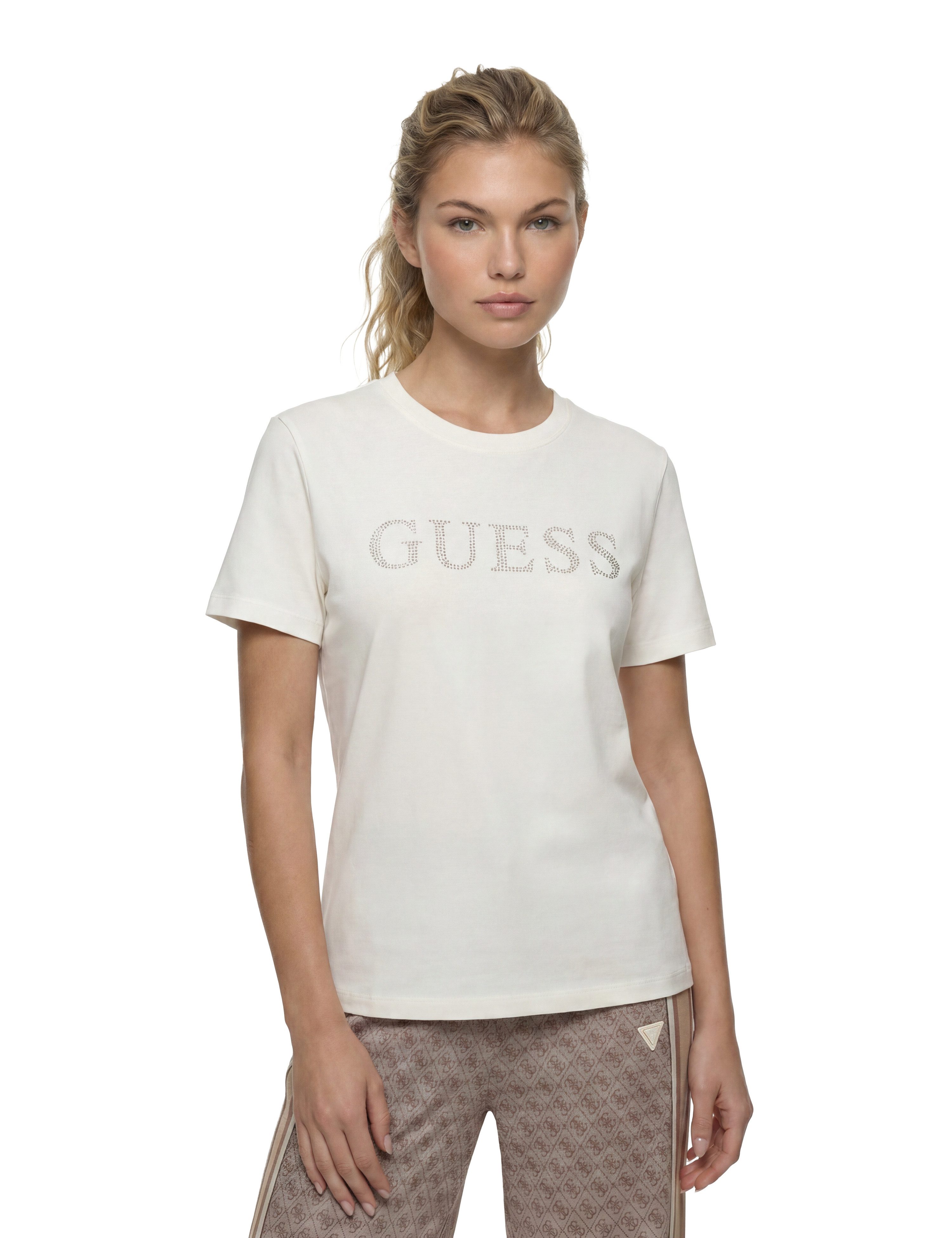 Guess T-Shirt OCTAVIA RN mit Nietenbesatz, Slim Fit