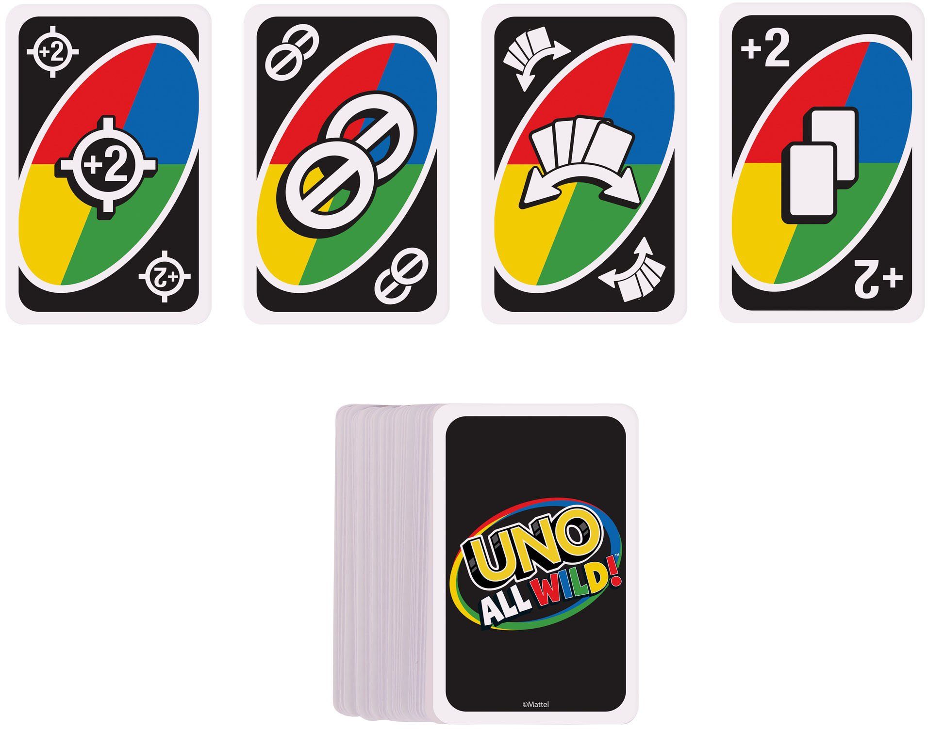Mattel games Spiel UNO All Wild, Kartenspiel