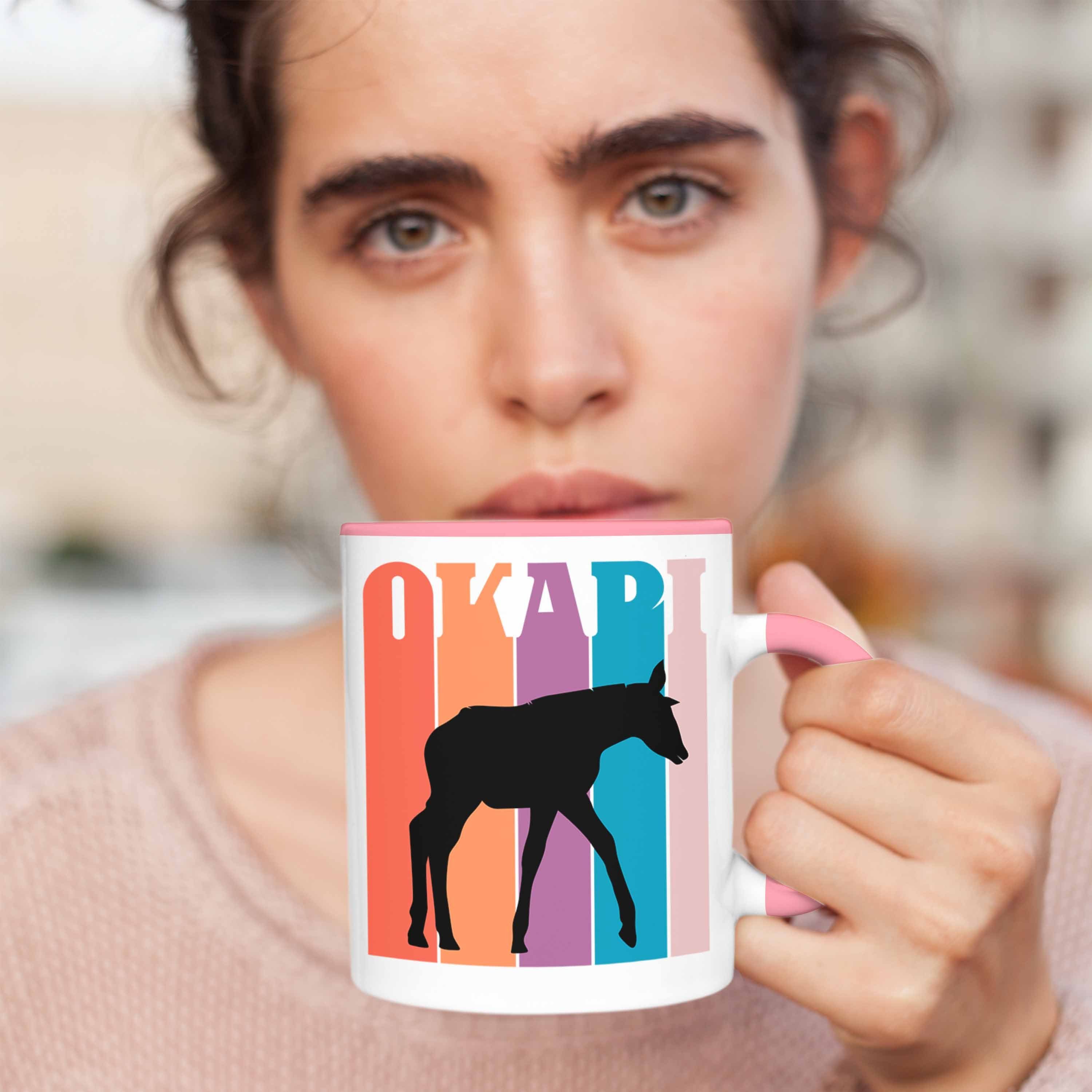 Tasse Liebhaber Tasse Grafik Lustige Okapi Trendation Rosa Okapi für Geschenk