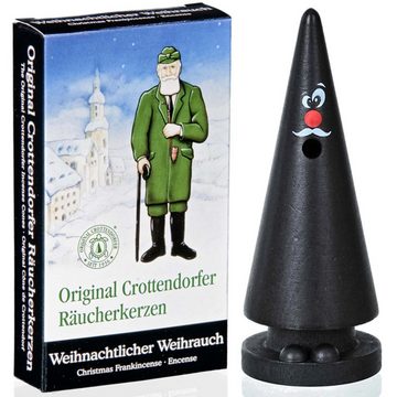 Crottendorfer Räuchermännchen Räucherkerzen Set Ziegenbein Willy Weihrauch + Weihn. Weihrauch 24 K., (2 St), Original Erzgebirge Holzkunst, 13cm hoch