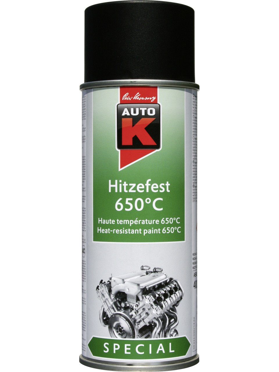 400ml bis Auto-K Sprühlack Auto-K 650°C Hitzefest Special schwarz