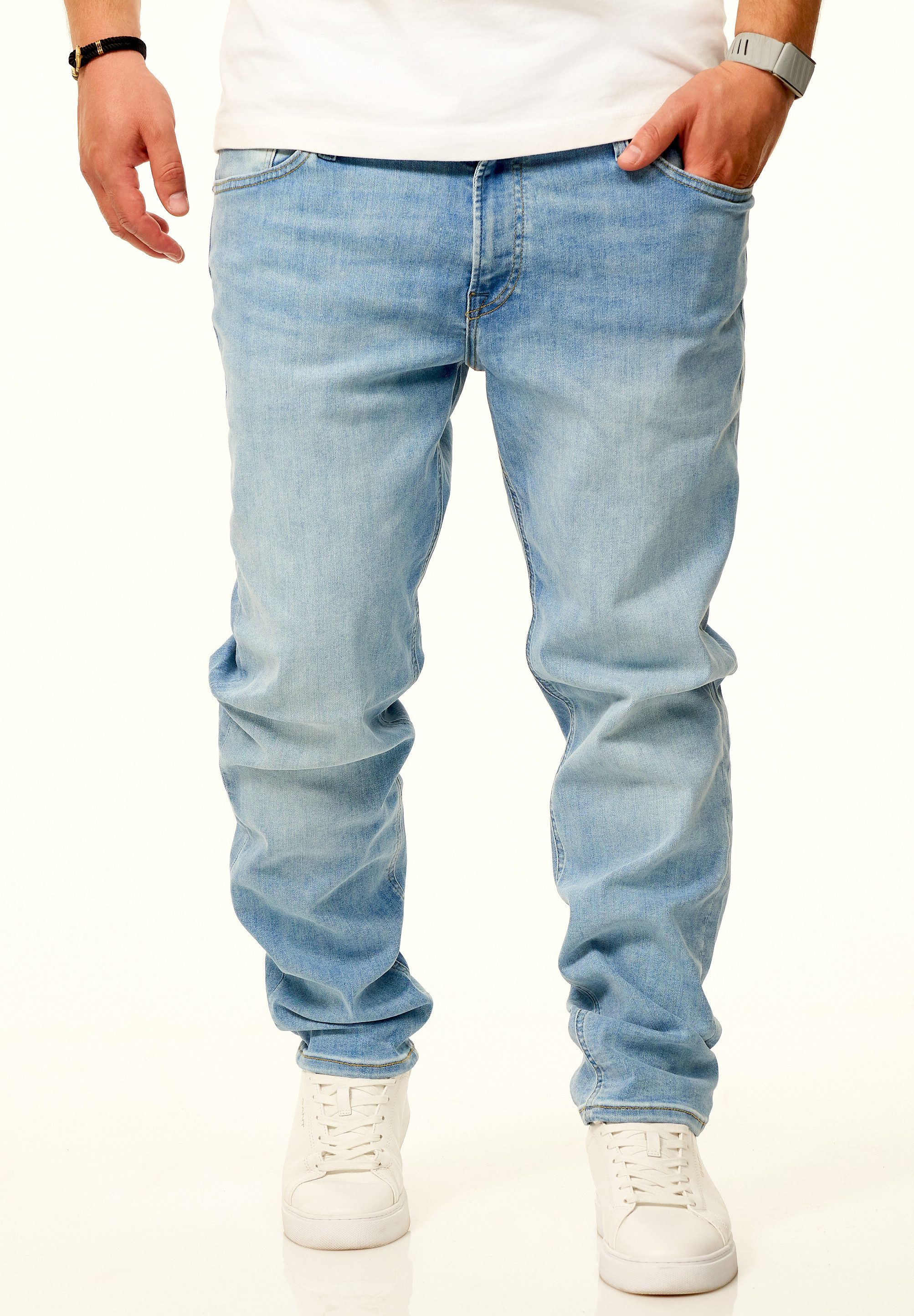 Jack & Jones Regular-fit-Jeans CLARK ARIS Original Denim Hose mit Stretch Herren Jeans mit Regular Fit Passform – Bild 3 von 5