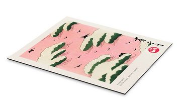Posterlounge Alu-Dibond-Druck Watanabe Seitei, Japandi - Pink Sky, Schlafzimmer Japandi Malerei