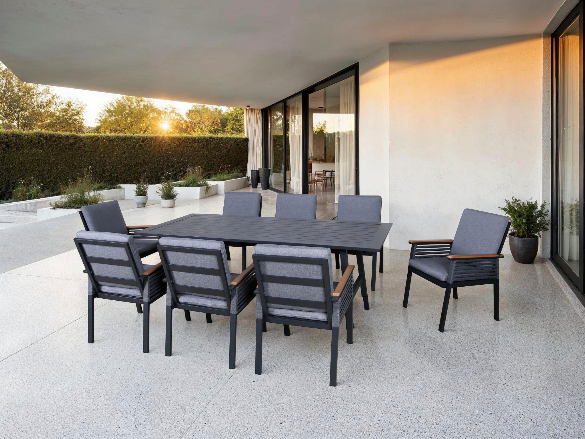 KONIFERA Garten-Essgruppe Diningset »Edessa«, (Set, 25-tlg., günstig online kaufen