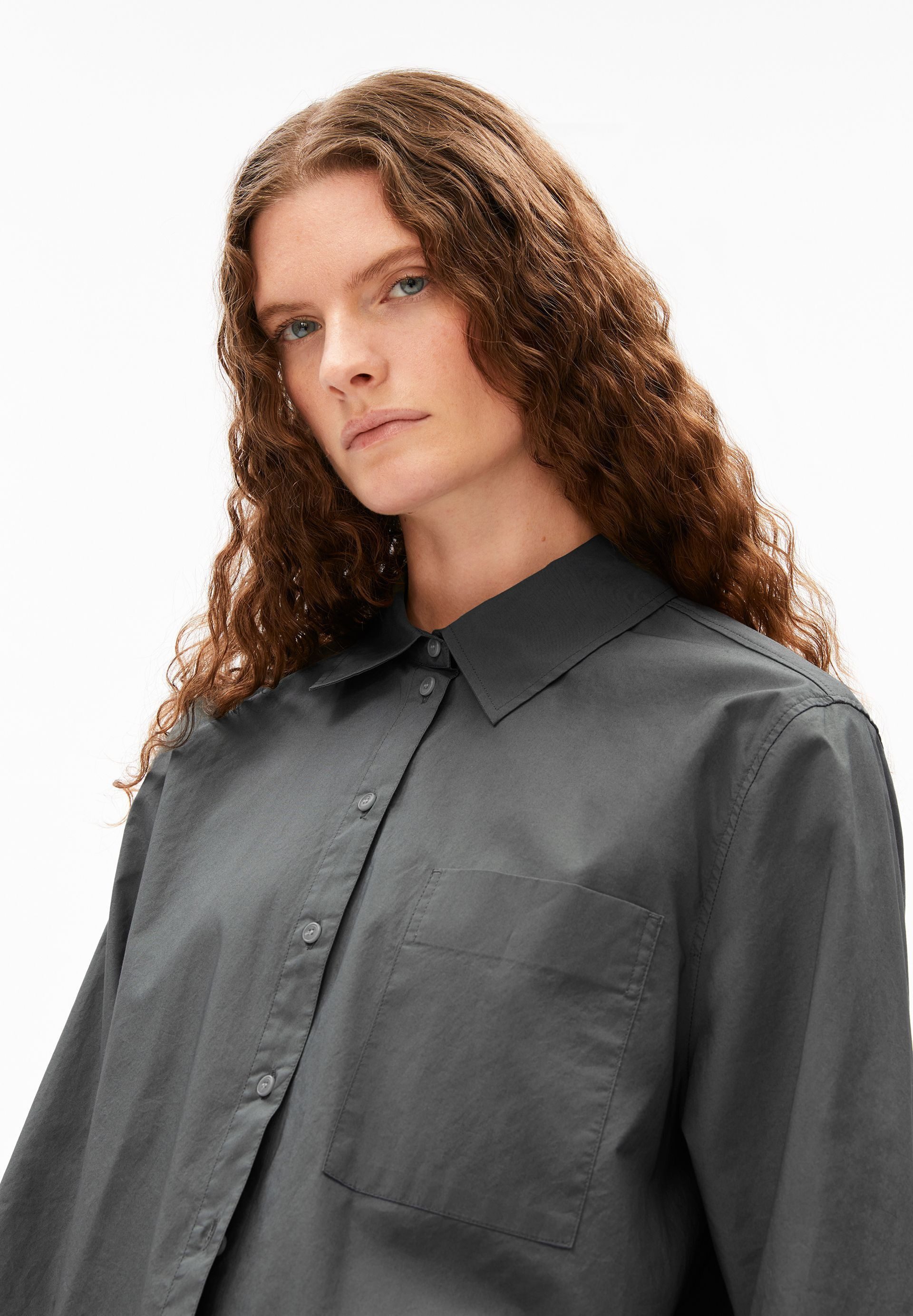 Armedangels Langarmbluse LOOSE POPLIN Bluse aus Bio-Baumwolle Loose Fit