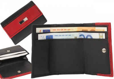 Ware aus aller Welt Mini Geldbörse kleines Portemonnaie Echtleder mit 2 Scheinfächern und Hartgeldfach