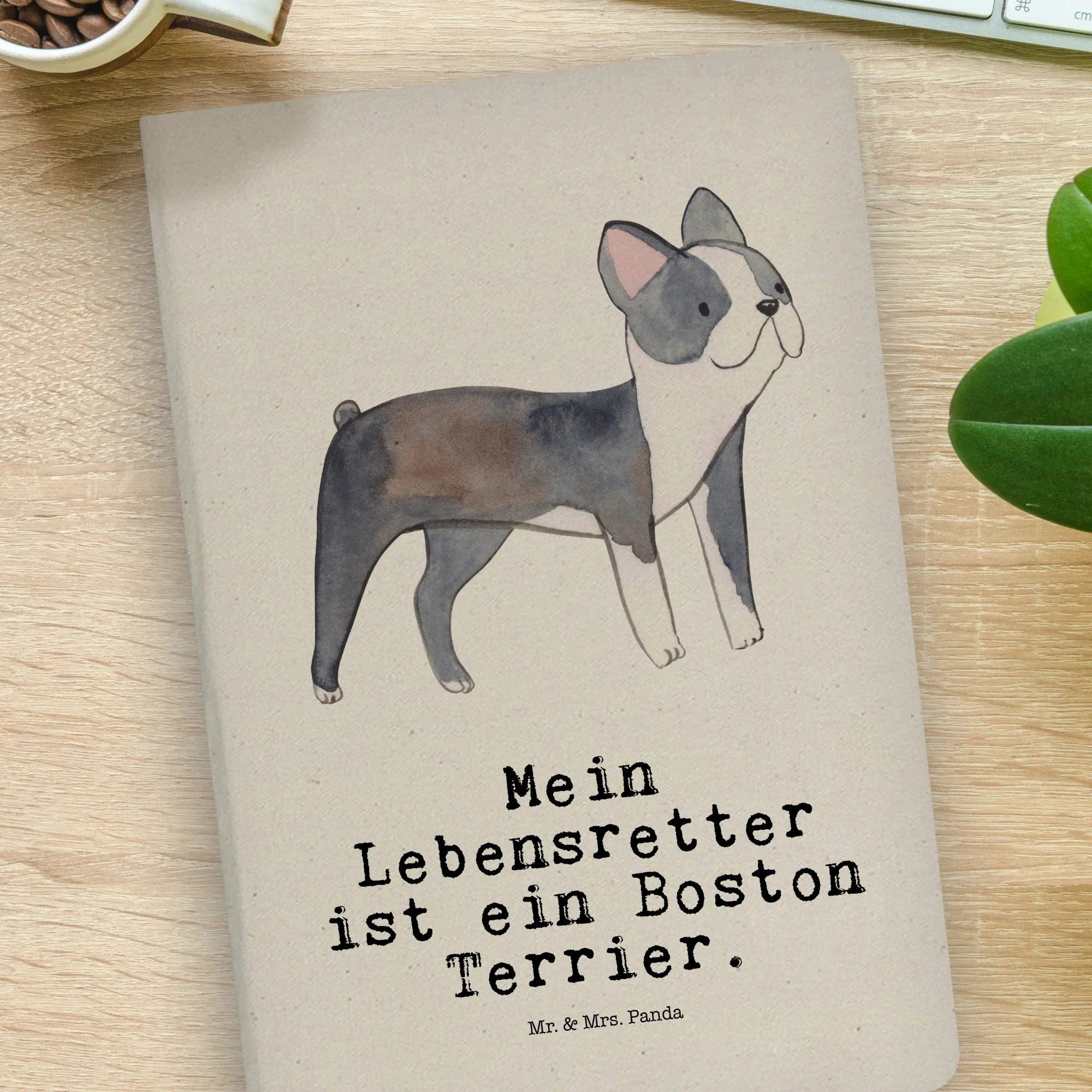 Thumbnail - Mr. & Mrs. Panda Notizbuch Boston Terrier Lebensretter - Transparent - Geschenk, DIN A4 Ideenbuc Mr. & Mrs. Panda, Kreat...