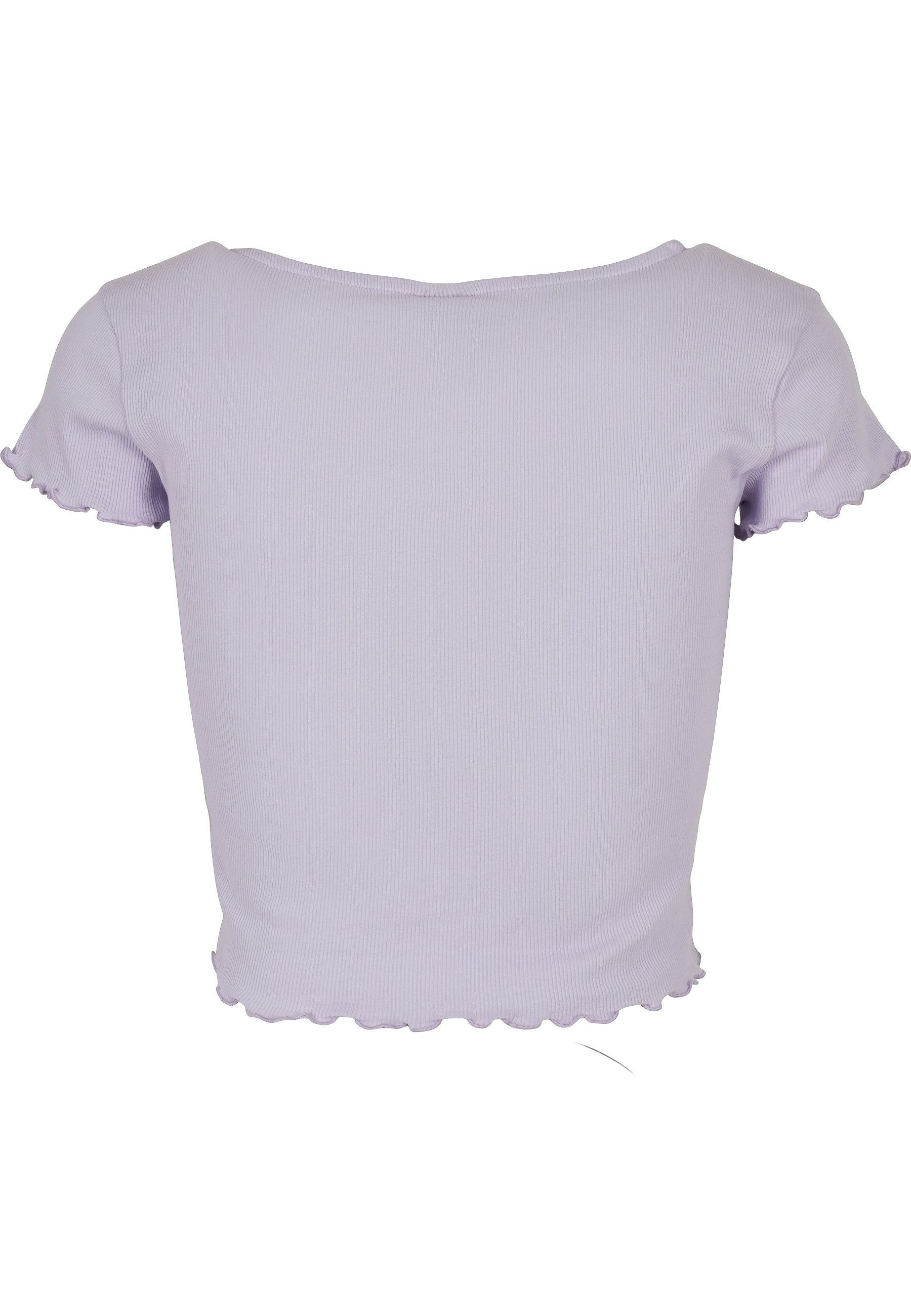 URBAN CLASSICS Kurzarmshirt Urban Classics Damen Ladies Cropped Button Up Rib Tee (1-tlg)
