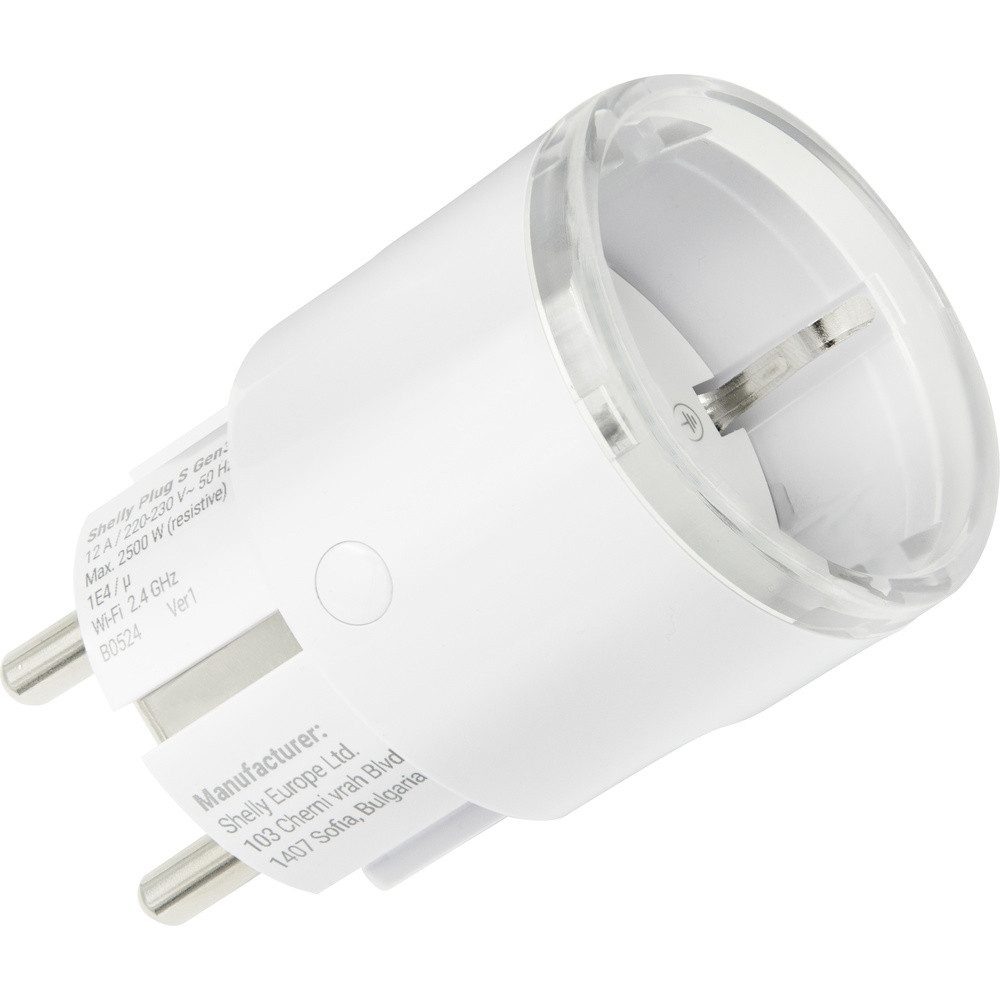 Shelly Shelly Shelly Plug S Gen3 White Steckdose Bluetooth, Wi-Fi Smart-Home-Zubehör