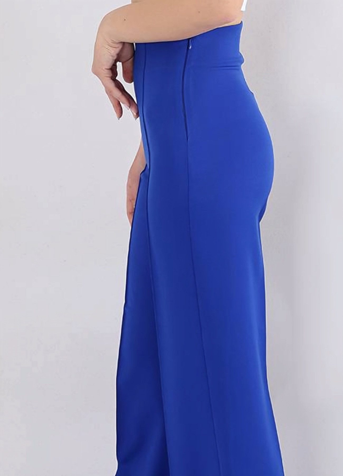 fashionshowcase Bootcuthose Damen Hose Hochtailliert Krepphose - Elegante Büro- und Freizeithose seitlicher Reißverschluss, Hohe Taille