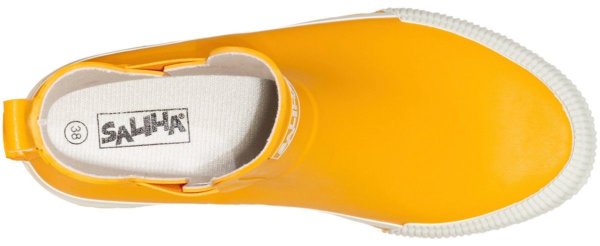 Schuhe Gummistiefel SALIHA Damen-Halbstiefel Momo gelb/weiß Gummistiefel