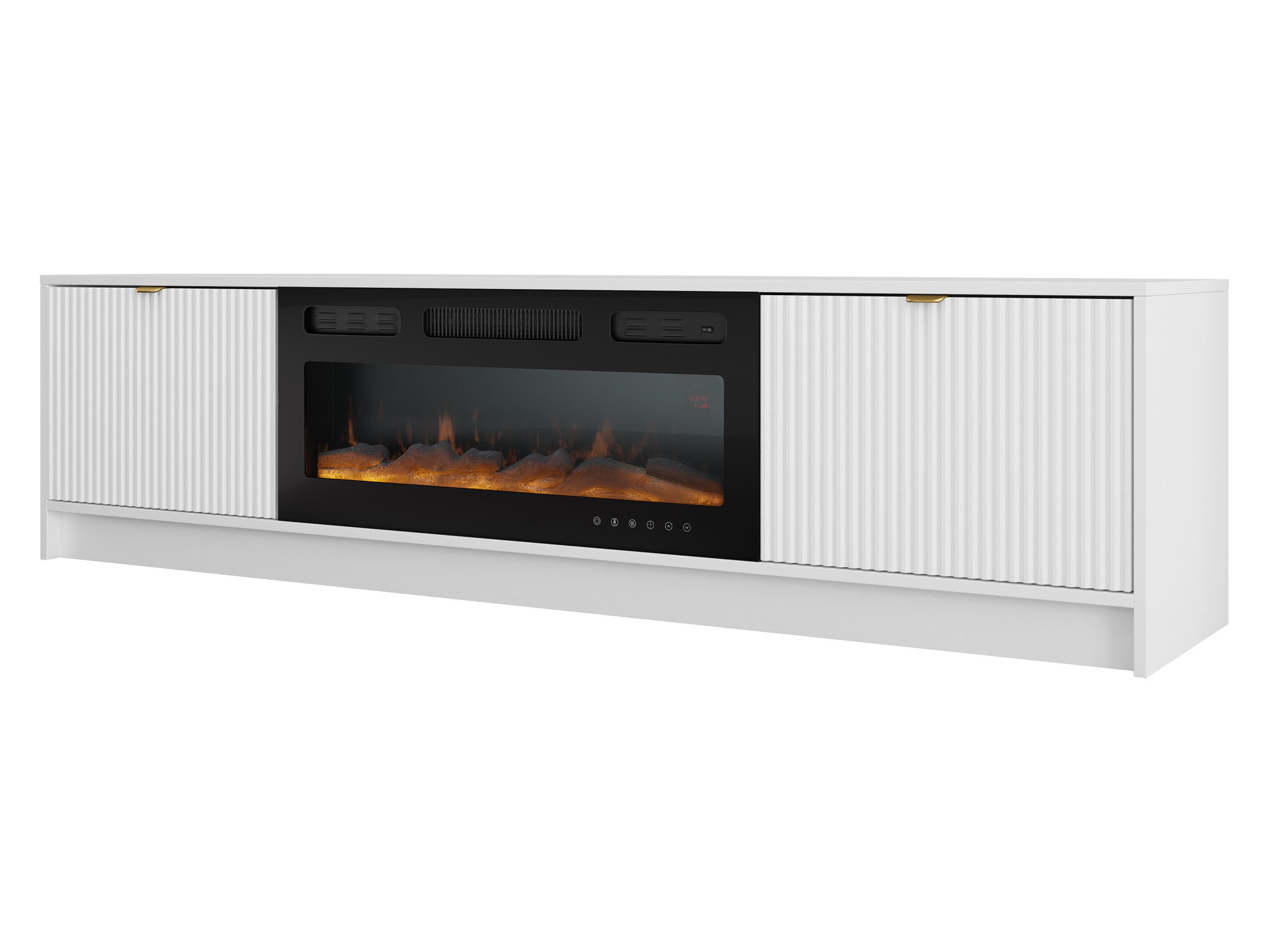 MIRJAN24 TV-Schrank Tireno mit Kamin (mit zwei Drehtüren) Realistische LED- günstig online kaufen