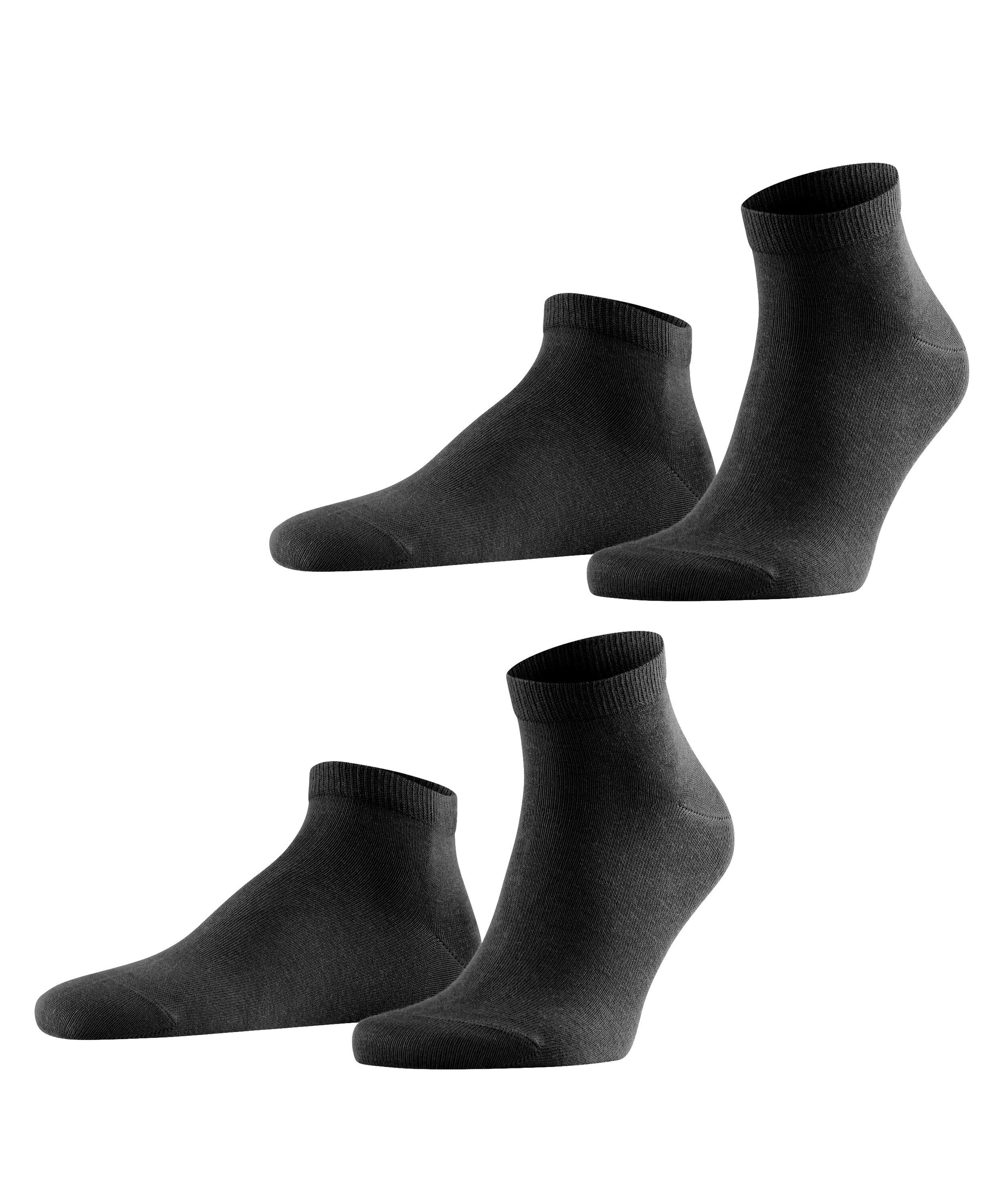 FALKE Sneakersocken Happy 2-Pack (2-Paar) Set aus 2 Paar Baumwollsneakern black (3000) | Sneakersocken