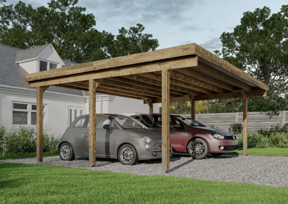 Alpholz Doppelcarport Salzburg, BxT: 600x506 cm günstig online kaufen