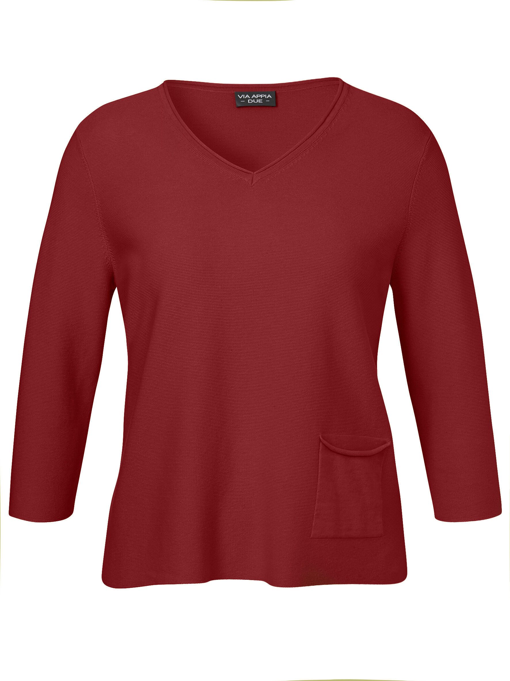 VIA APPIA DUE V-Ausschnitt-Pullover in Große günstig online kaufen