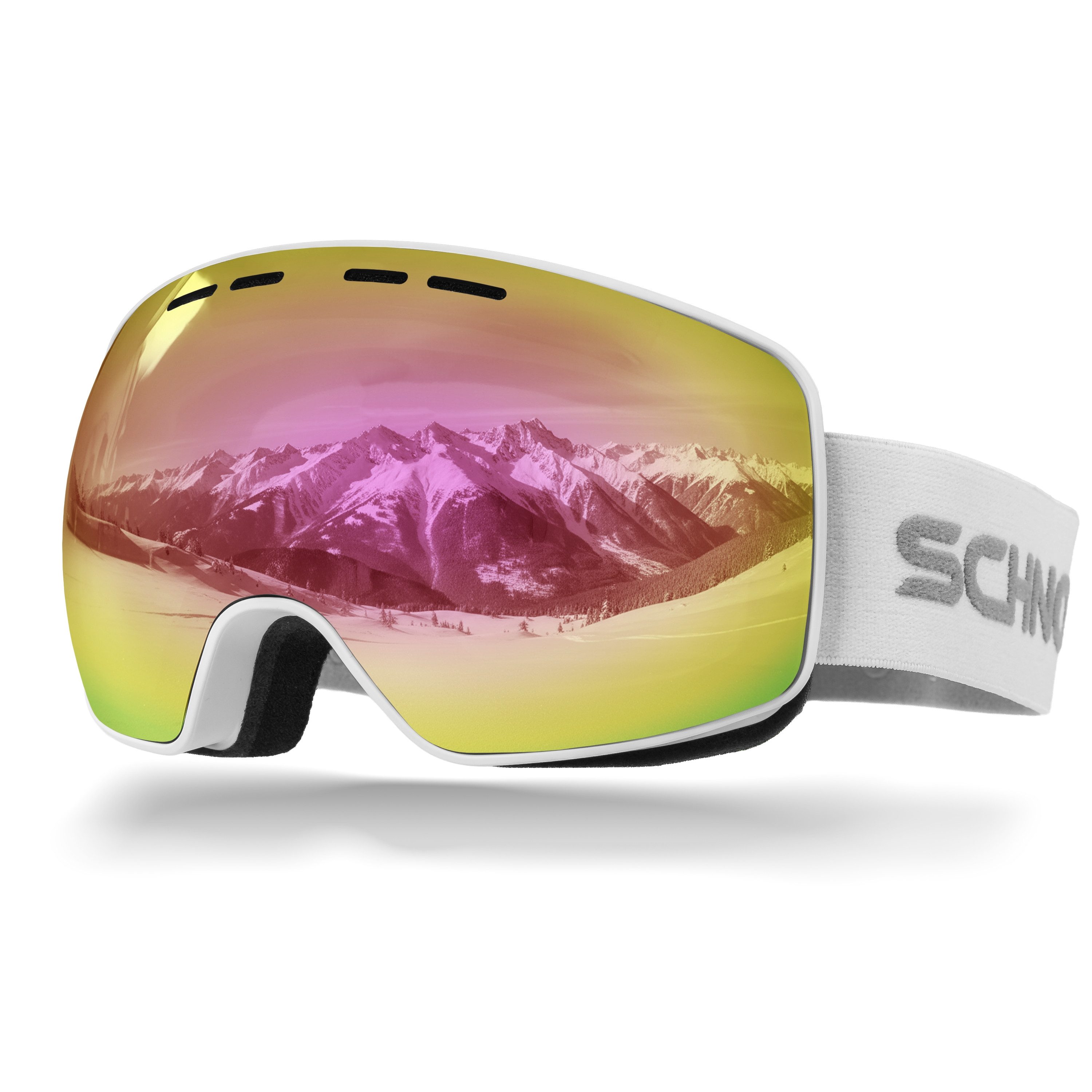 SCHNORR Sportbrille Schnorr Skibrille Ventra - Sphärisch, Pink (S2), Full REVO, Anti-Fog, (1-St), Full REVO-Beschichtung Pink (S2)