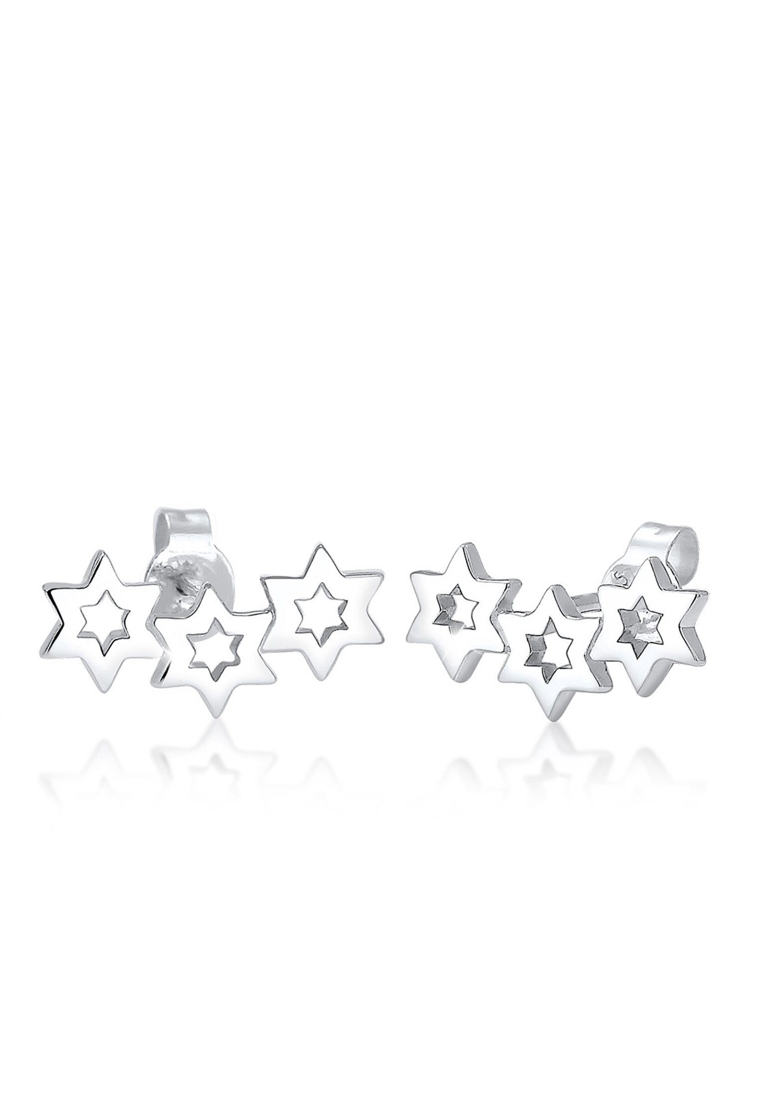 Astro Ohrstecker Earcuff Sterling 925 Sterne Astro, Silber, Elli Paar Sterne