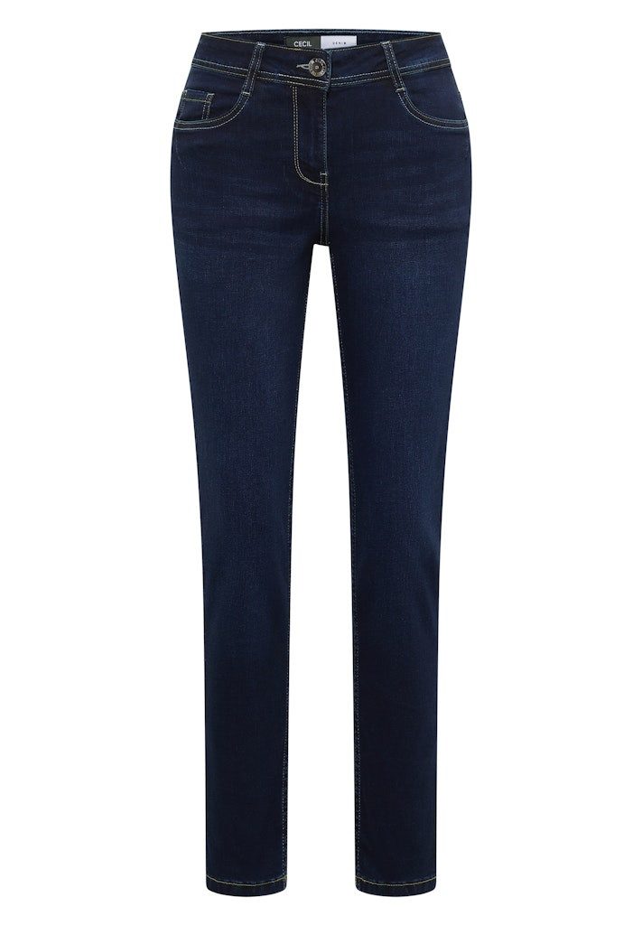 CECIL Bequeme Jeans Cecil / Da.Jeans / Style NOS Scarlett Dark Blue günstig online kaufen