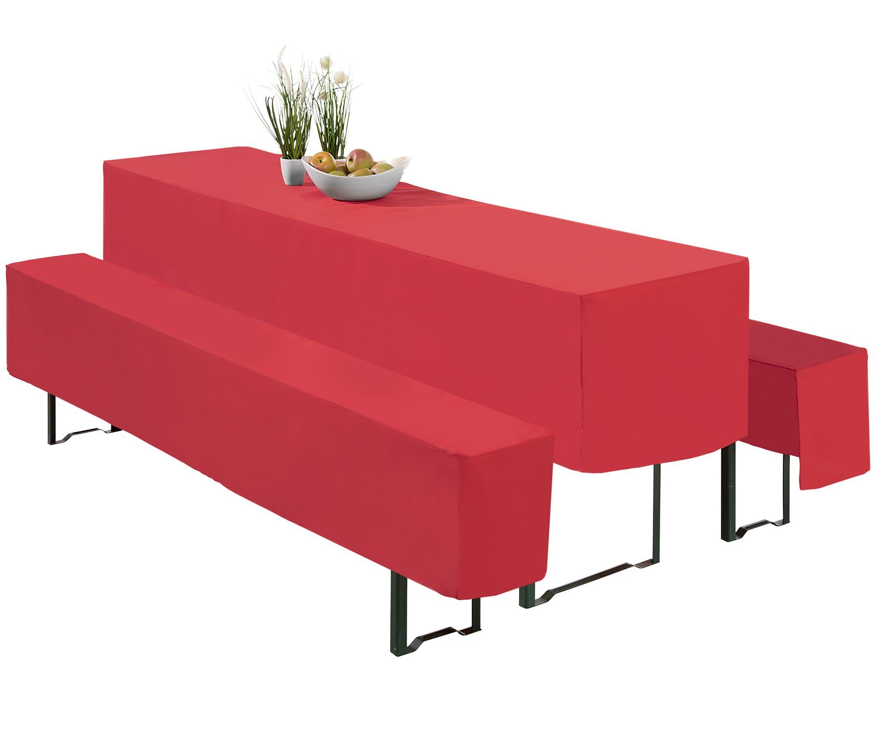 heimtexland Hussen-Set Bierzeltgarnitur Husse 3-teilig Garten Tischdeko, 2 günstig online kaufen