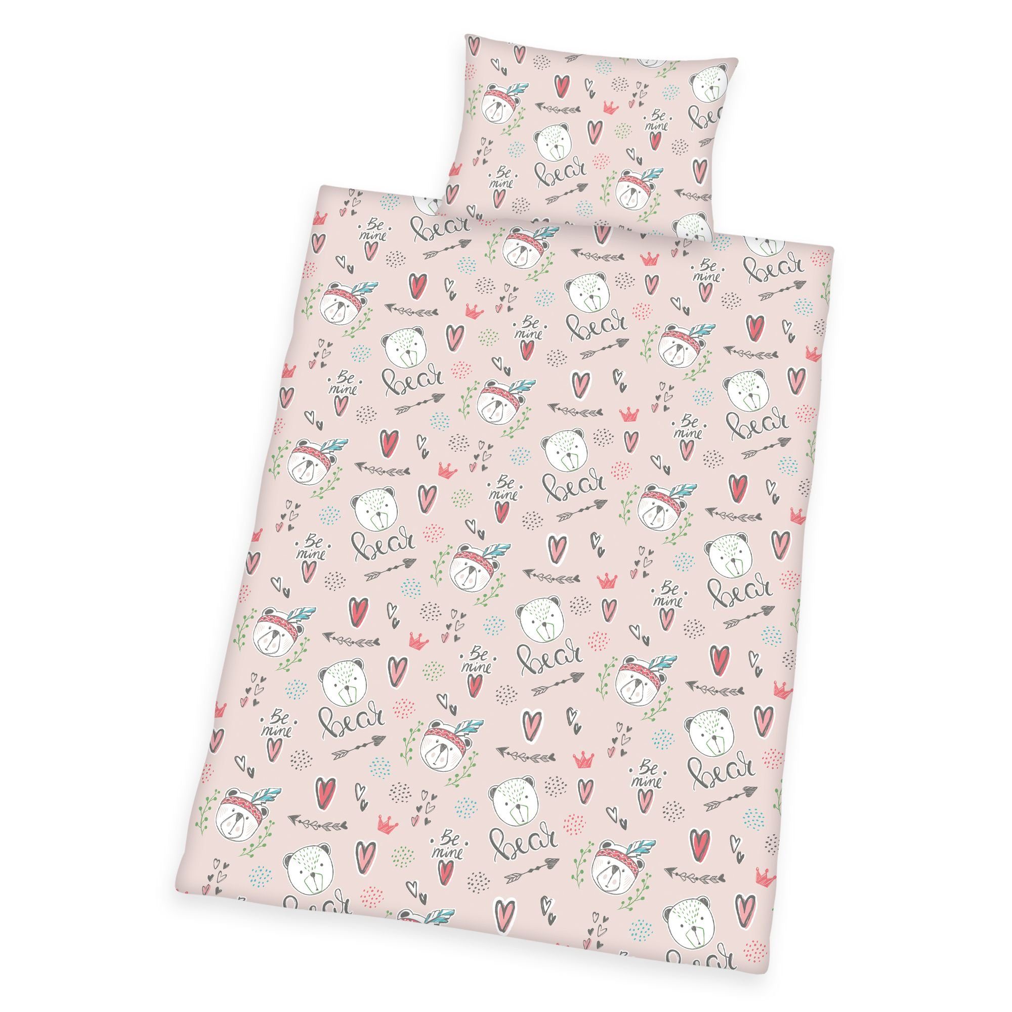Babybettwäsche Herding Bear Girls Baby Bettwäsche 100 x 135 cm