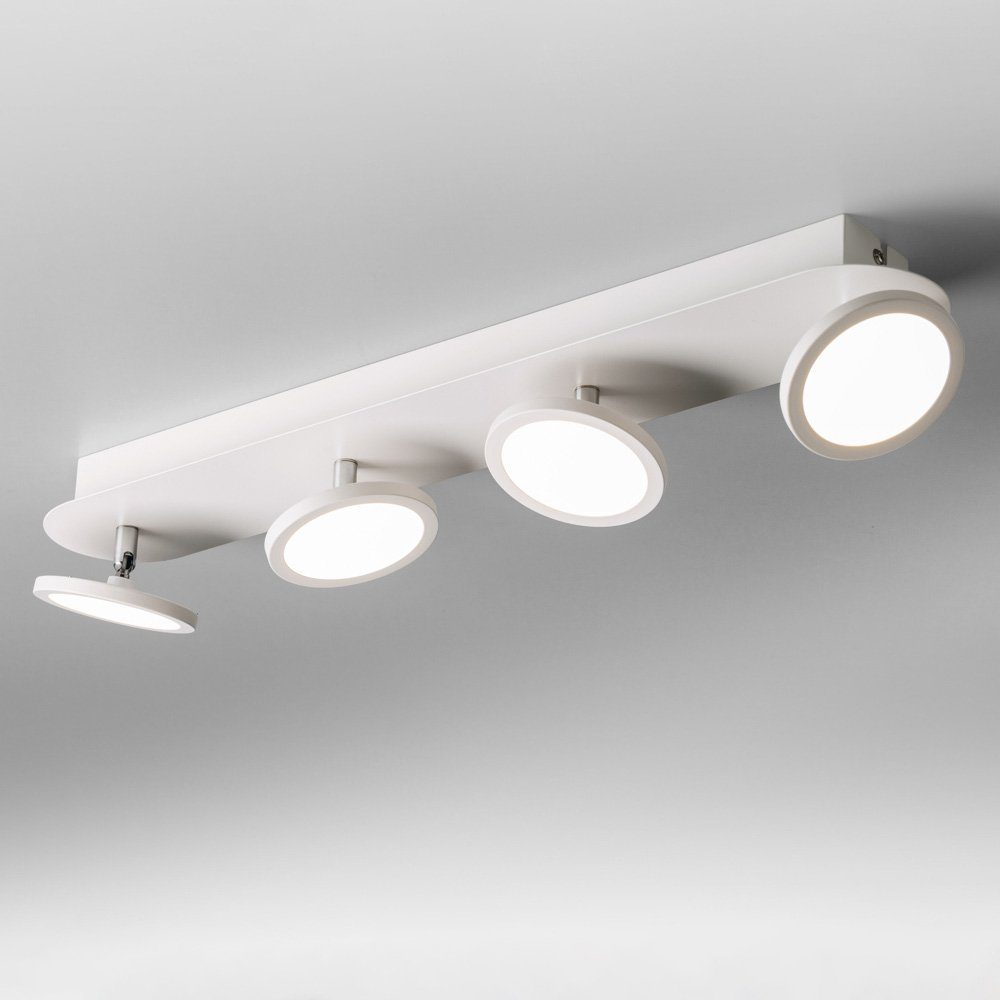 click-licht LED Deckenstrahler LED Spot Pook in Weiß 4x 6W 2200lm 4-flammig, keine Angabe, Leuchtmittel enthalten: Ja, fest verbaut, LED, warmweiss, Deckenstrahler, Deckenspot, Aufbaustrahler