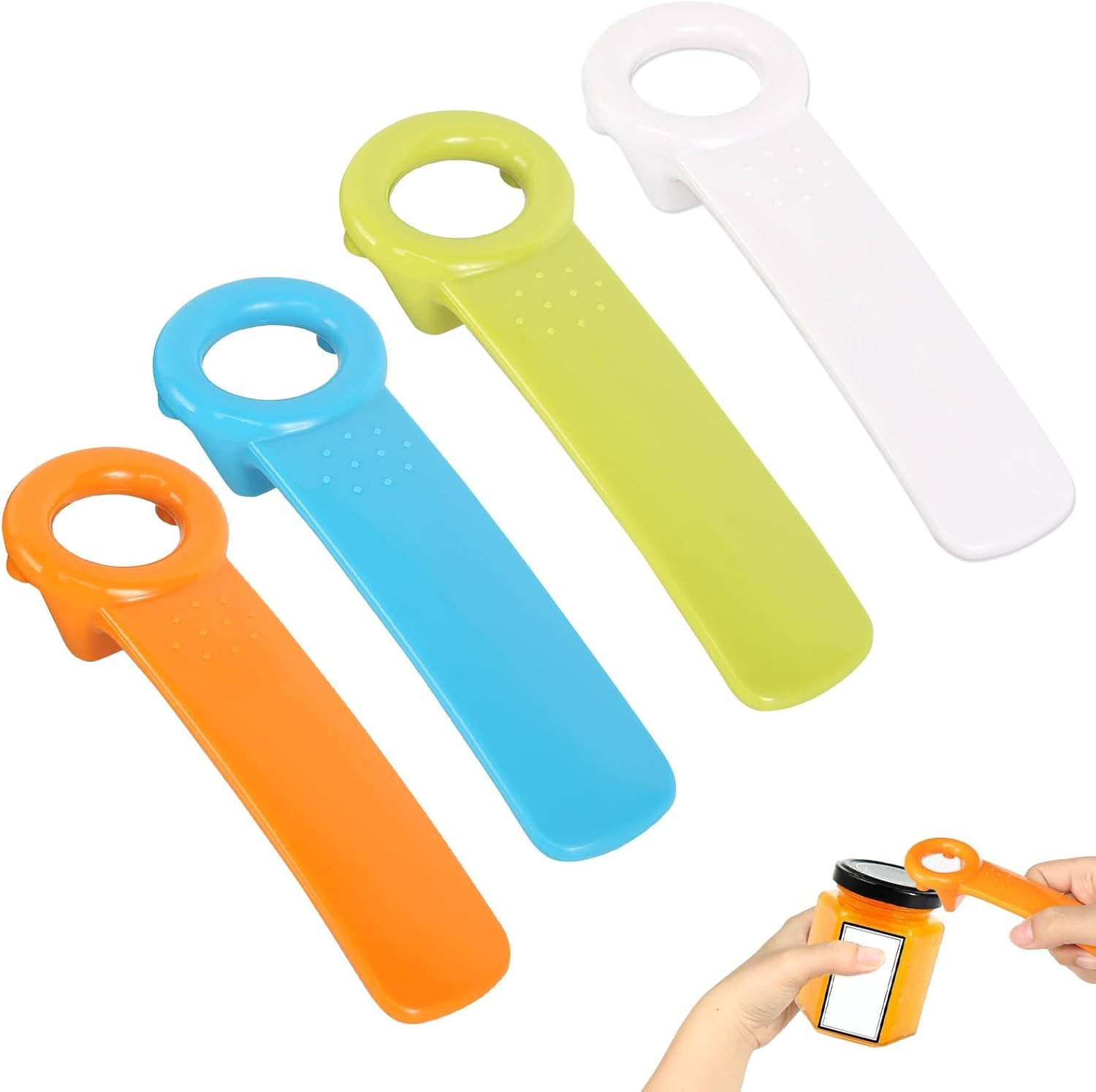 FELIXLEO Dosenöffner 4 Stk Deckelöffner Glasöffner Schraubdeckel manuell Senioren