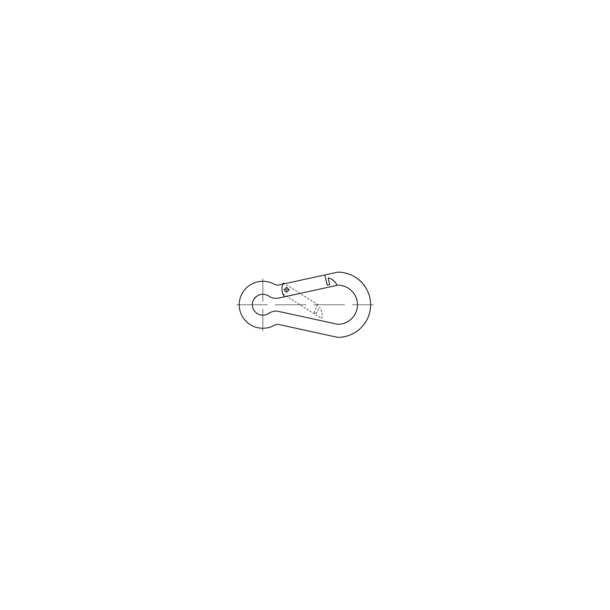 Contorion Karabiner DIN 5299 St. FW-Kar.haken C 50 x 5 galvanisch verzinkt gal Zn S 100 St