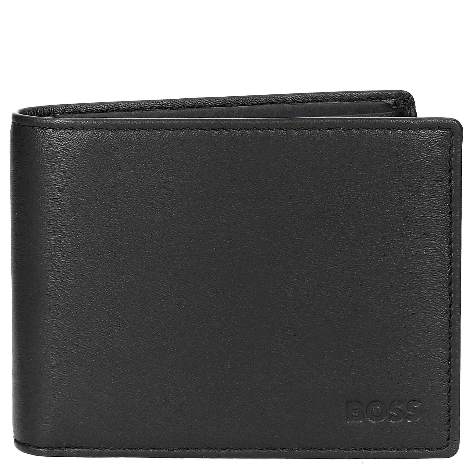BOSS Geldbörse Arezzo 8cc - Herrengeldbörse Leder 12 cm (black) günstig online kaufen