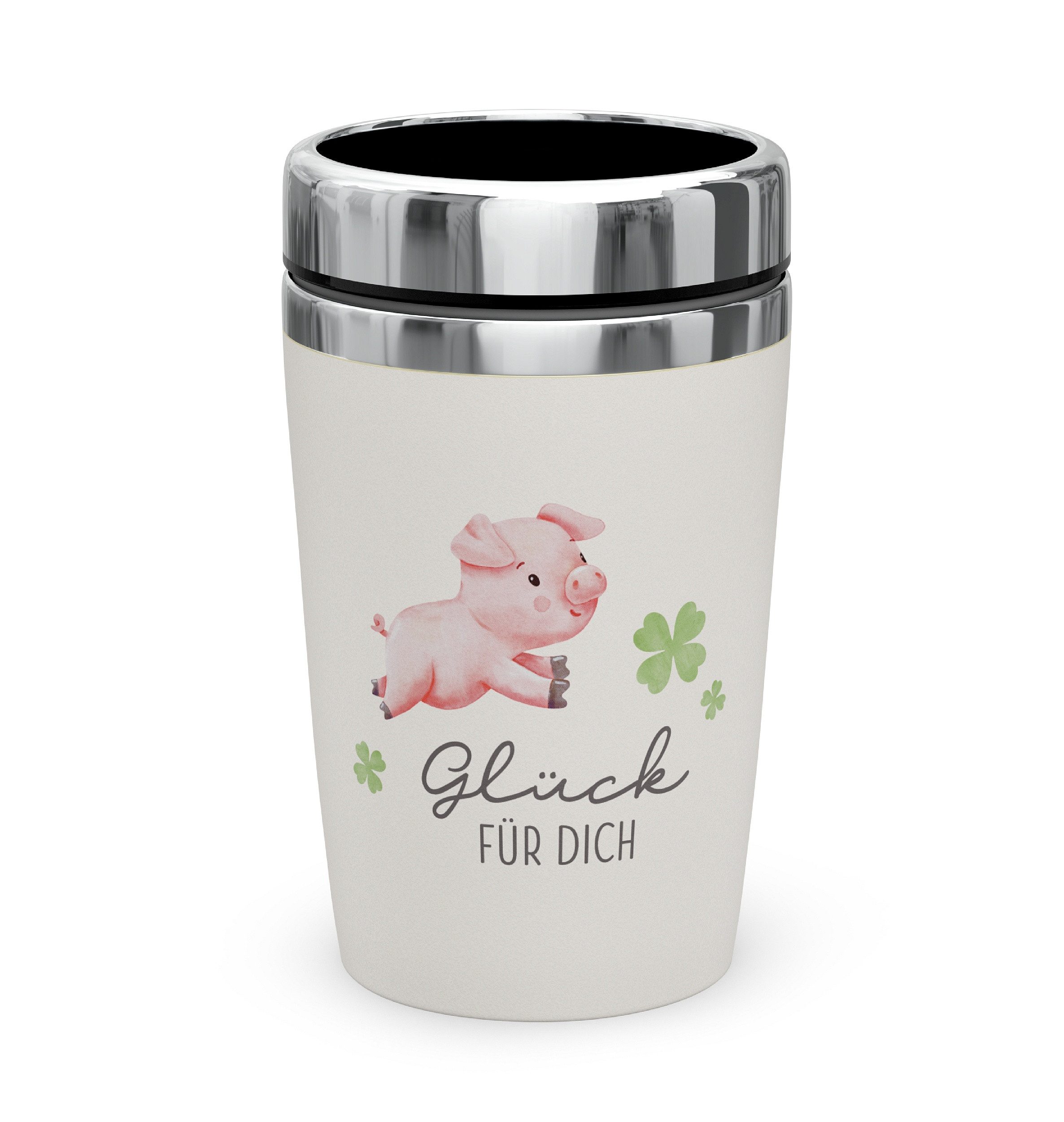 La Vida Thermobecher Thermobecher Isolierbecher Kaffeebecher To Go 240ml la vida Glück, Material: Edelstahl, Kunststoff