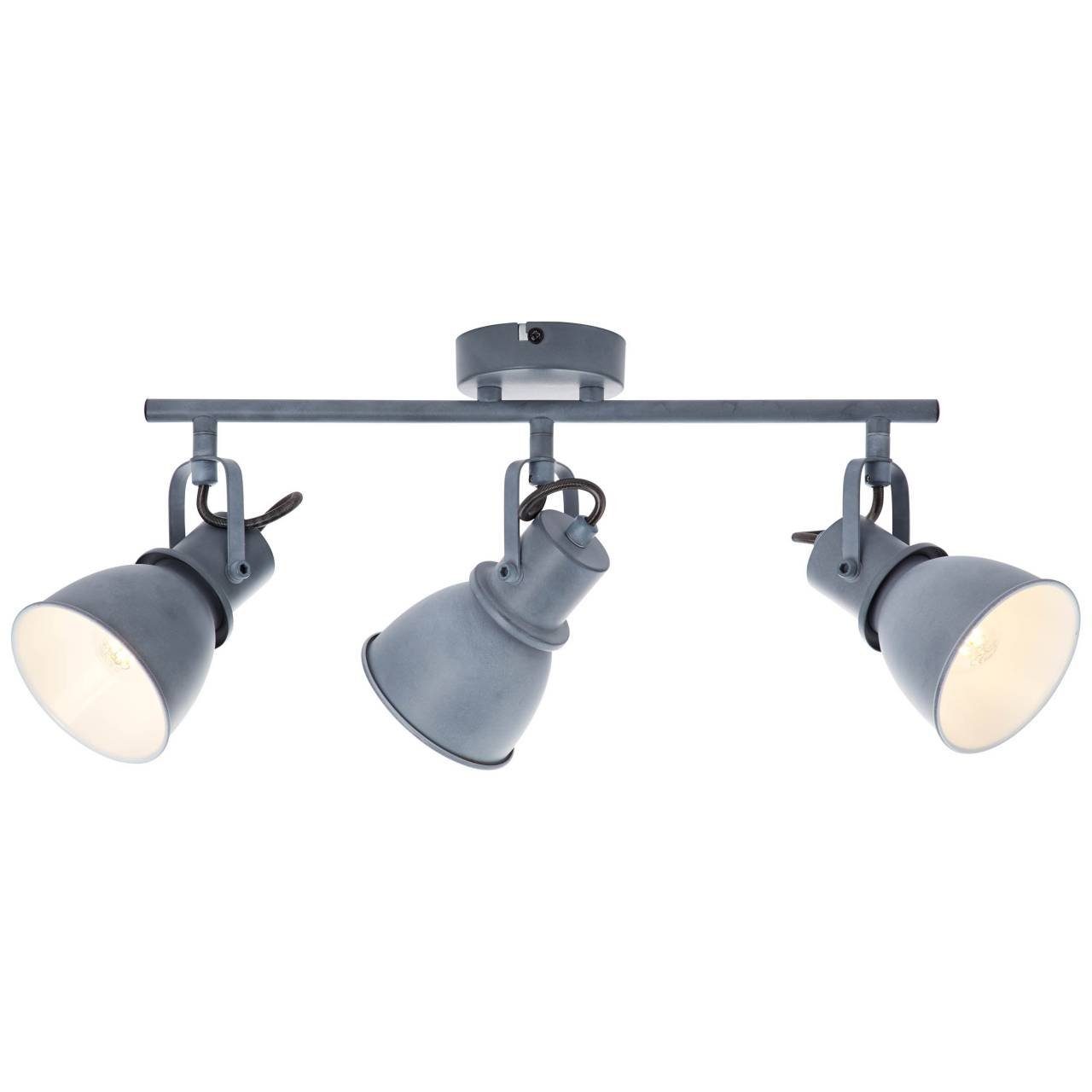 Brilliant Deckenleuchte für Lampe Bogart, Beton D45, geeignet grau 3x 3flg E14, Bogart Spotrohr 25W