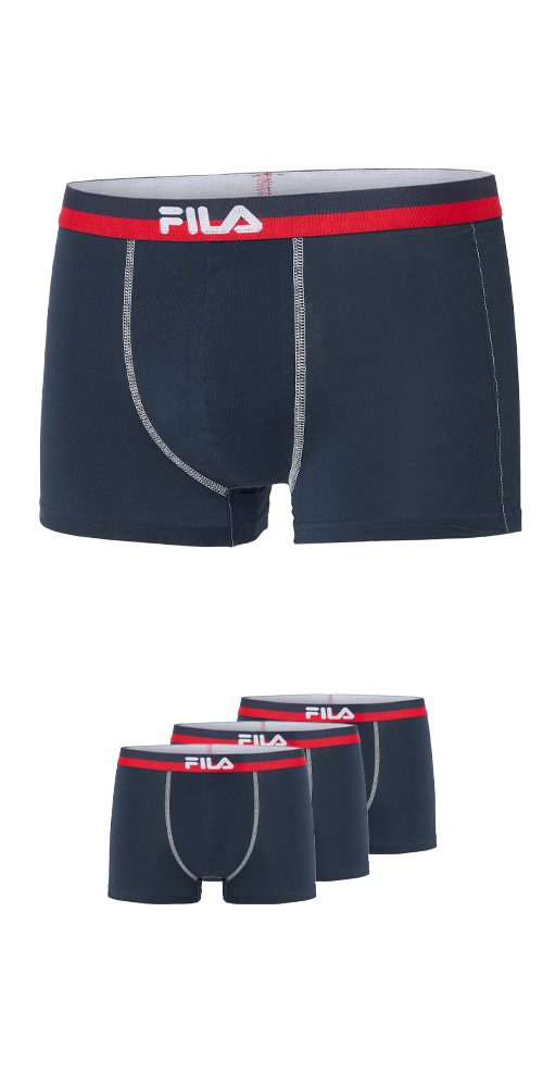 Fila Boxershorts (3er Pack) elastischer Logobund, Kontrastnähte günstig online kaufen